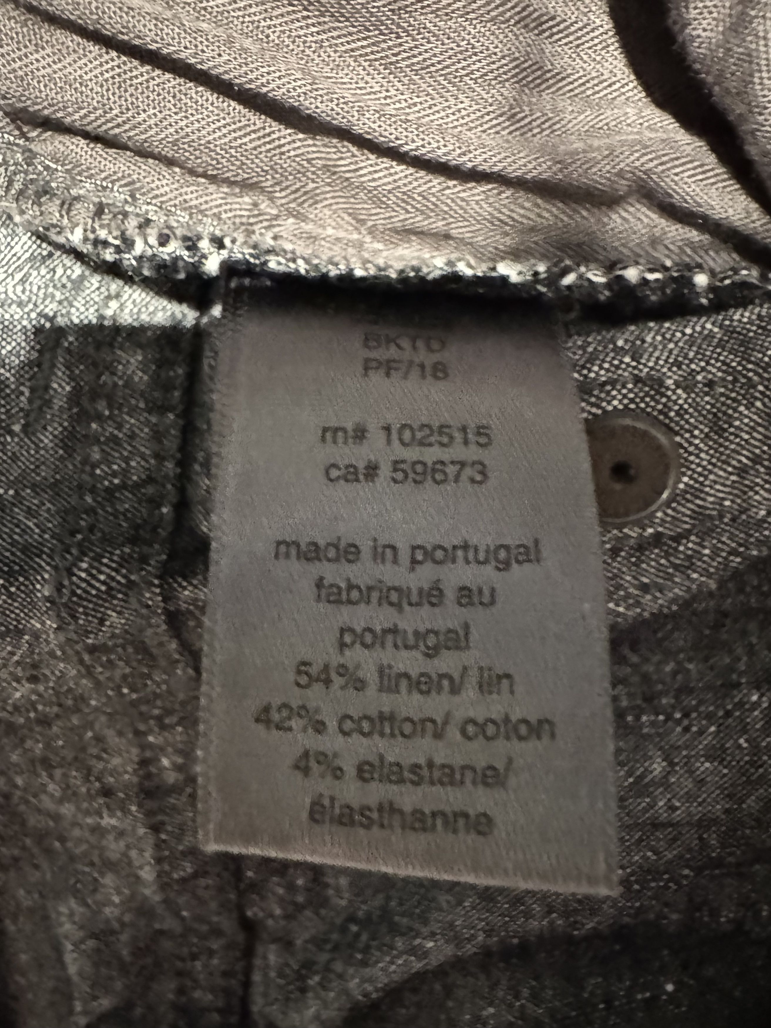 John Varvatos Dark Gray Linen Pants Size US 33 - 4 Thumbnail