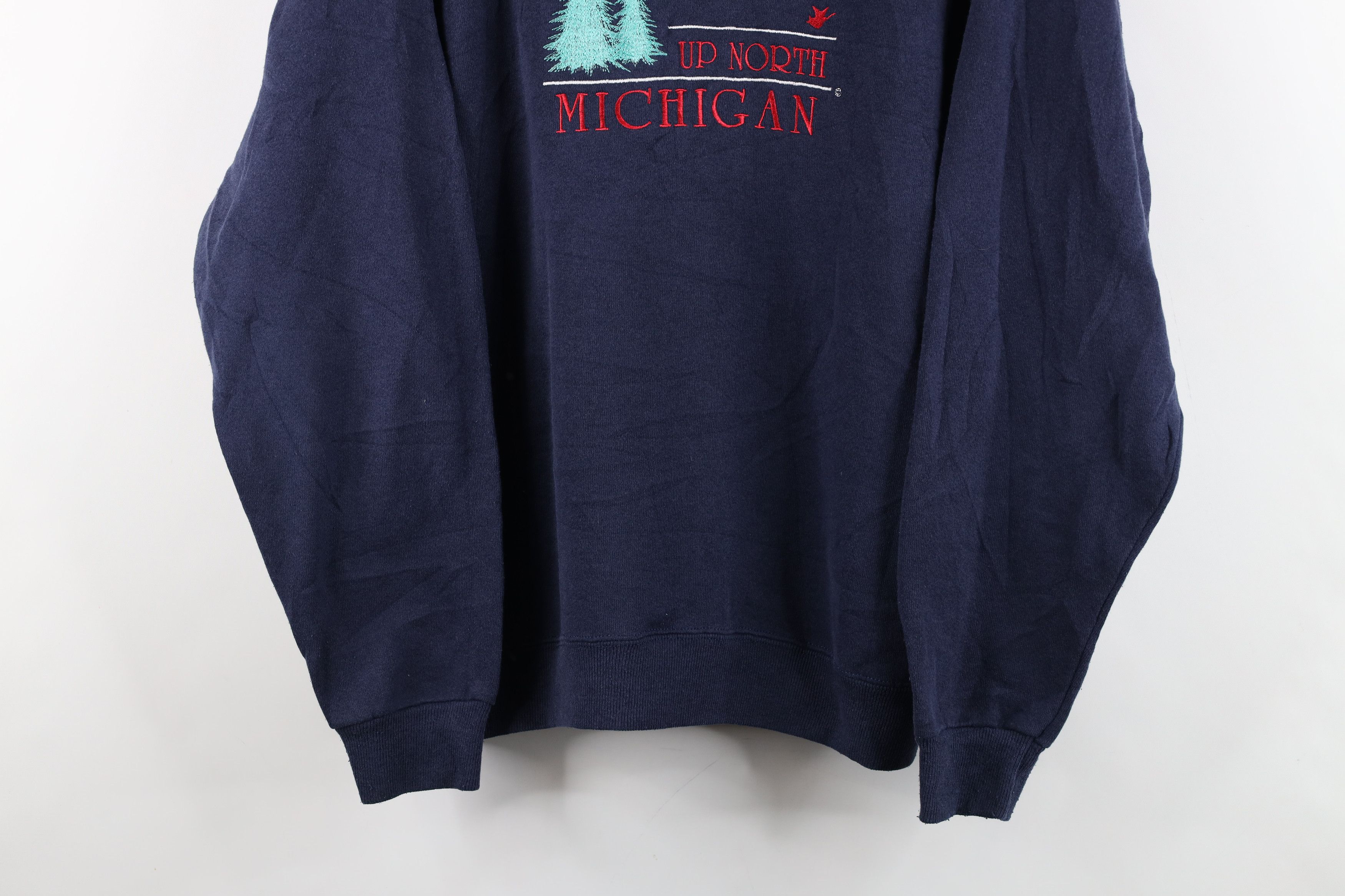 Vintage Vintage 90s Streetwear Michigan Turtleneck Sweatshirt USA Size L / US 10 / IT 46 - 3 Thumbnail