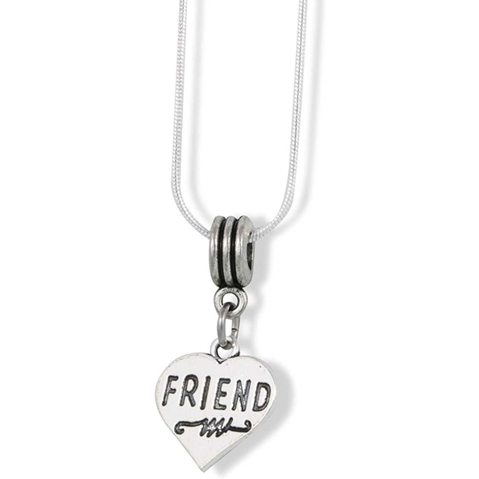 & Other Stories Friend on a Heart Charm Snake Chain Necklace Size ONE SIZE - 1 Thumbnail