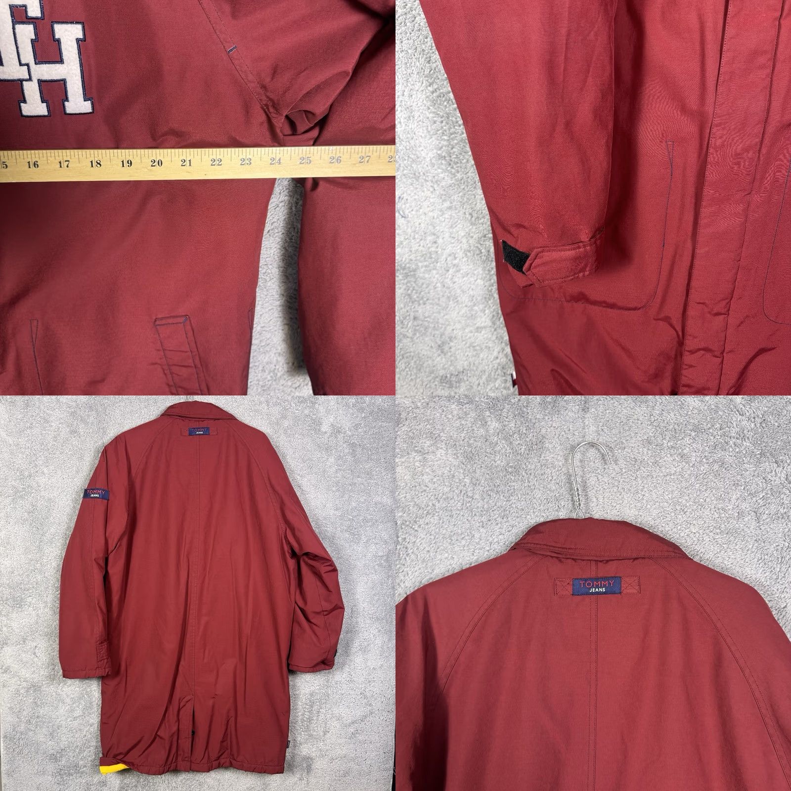 Tommy Hilfiger VINTAGE Tommy Hilfiger Coat Mens M Tench Long Fleece Lined Crest Quilted Jacket Size US M / EU 48-50 / 2 - 9 Thumbnail