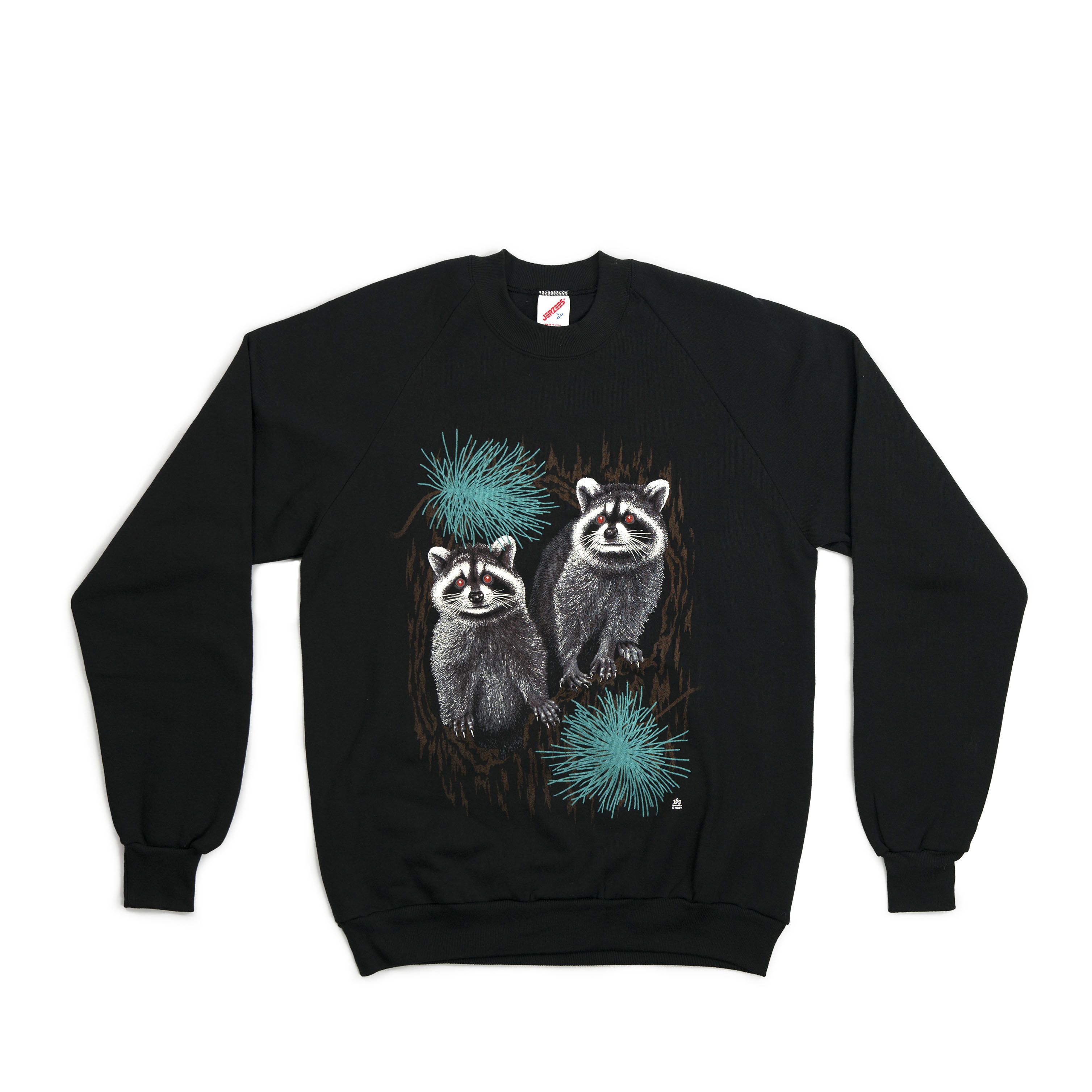 Jerzees × Vintage Vintage 1987 Raccoon Crewneck Size US L / EU 52-54 / 3 - 1 Thumbnail