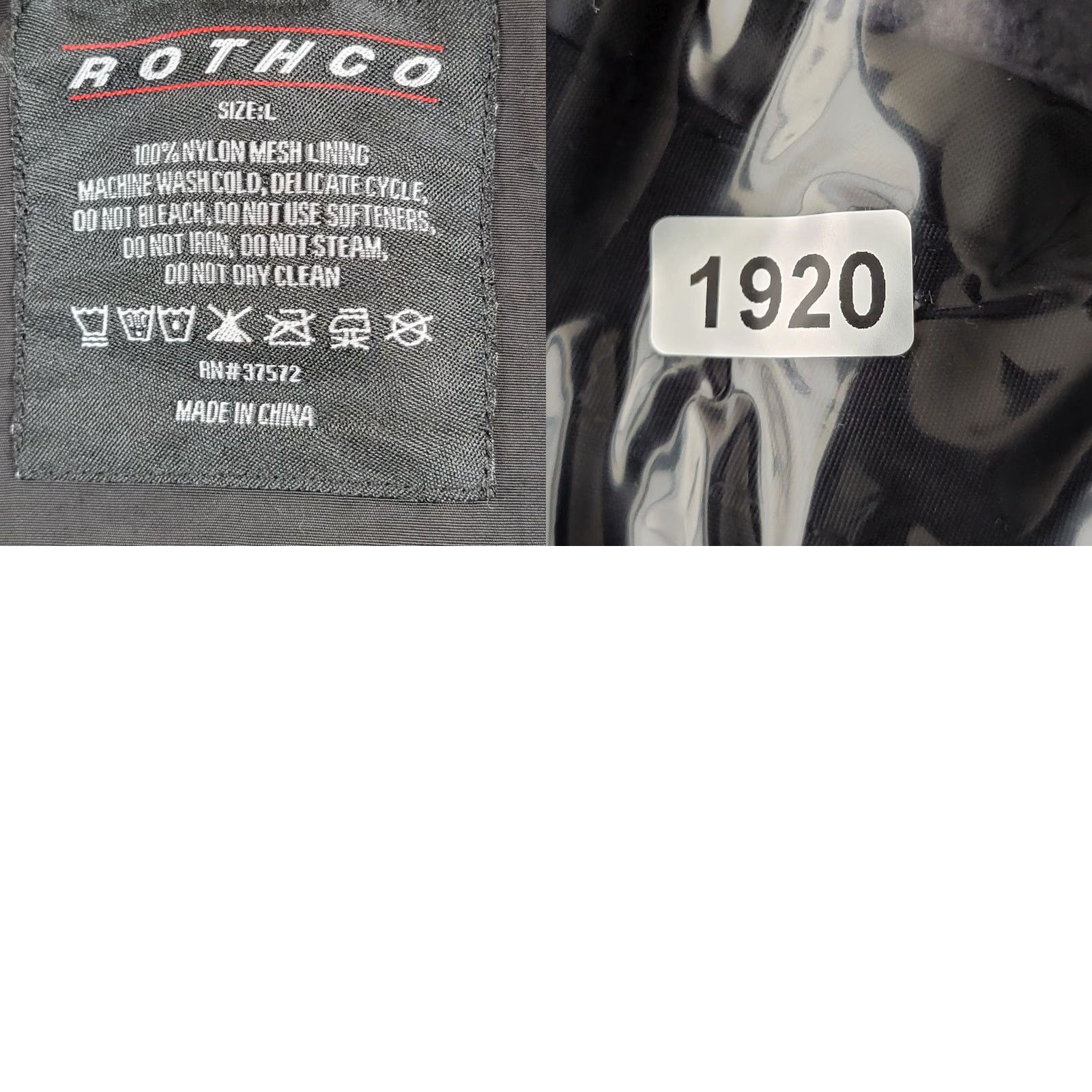 Rothco Rothco Packable Rain Jacket Black Men's Size Large Jacket Rain Coat Zip Polyester Packable Travel Casual Mens - but must avoid extra spaces. Size US L / EU 52-54 / 3 - 10 Thumbnail