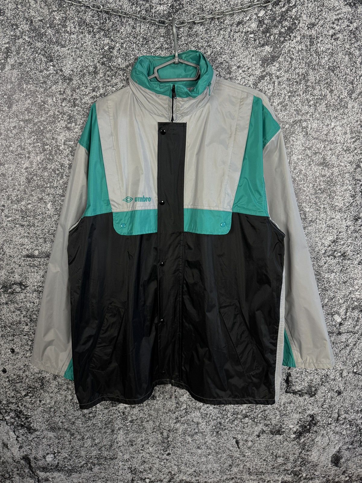 Mens UMBRO Vintage Nylon Jacket Windbreaker Retro 90s Size L