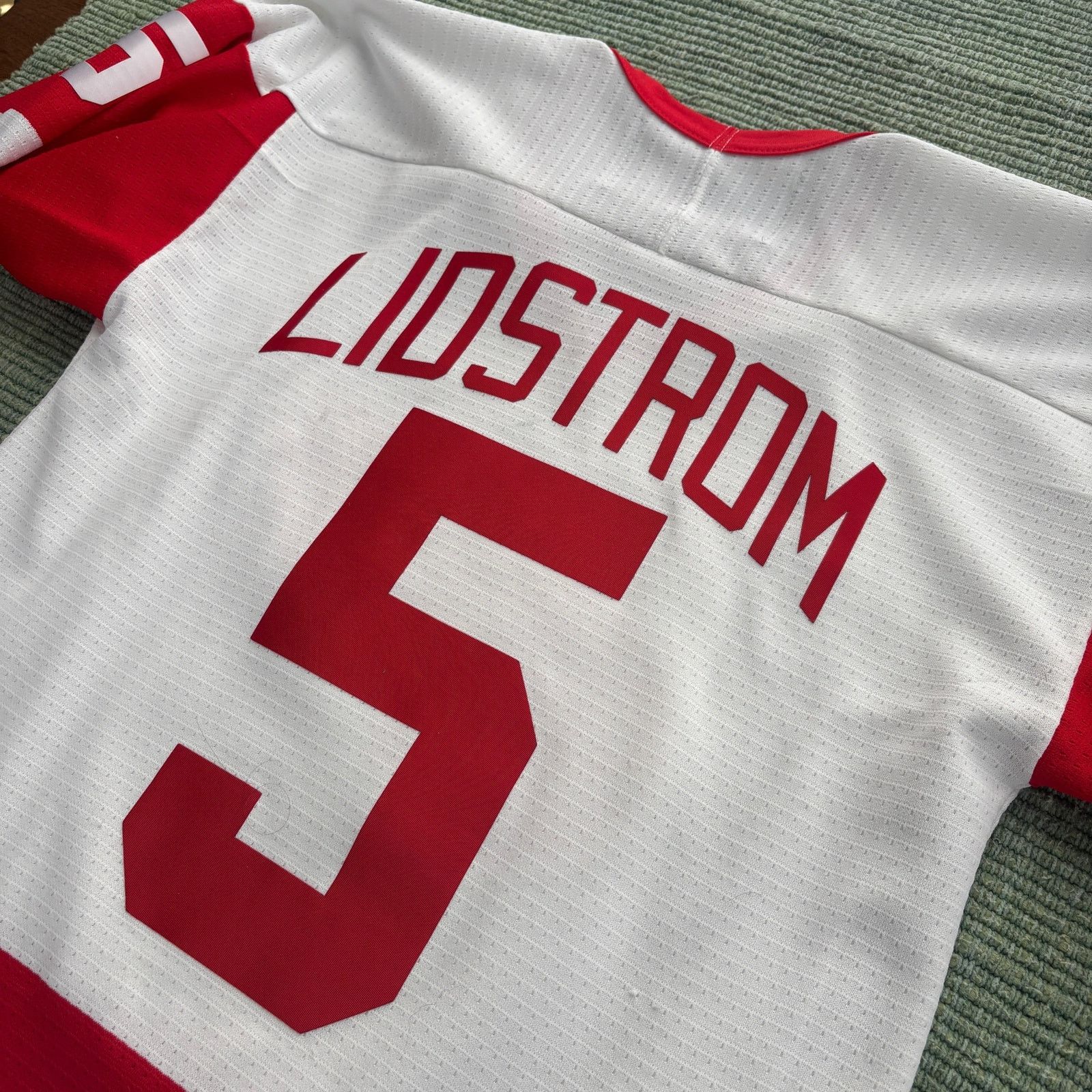 NHL × Nike × Vintage Vtg Nike Nicklas Lidström Detroit Red Wings Autograph Jersey Size US M / EU 48-50 / 2 - 11 Thumbnail