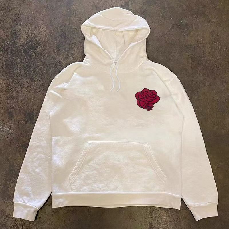 Japanese Brand White casual retro rose print hoodie Size US M / EU 48-50 / 2 - 2 Thumbnail
