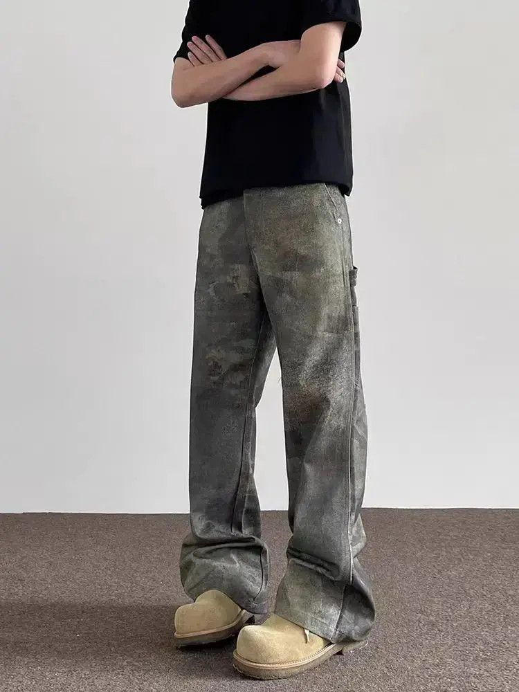 Japanese Brand Vintage washed camouflage distressed micro flare jeans Size US 32 / EU 48 - 4 Thumbnail