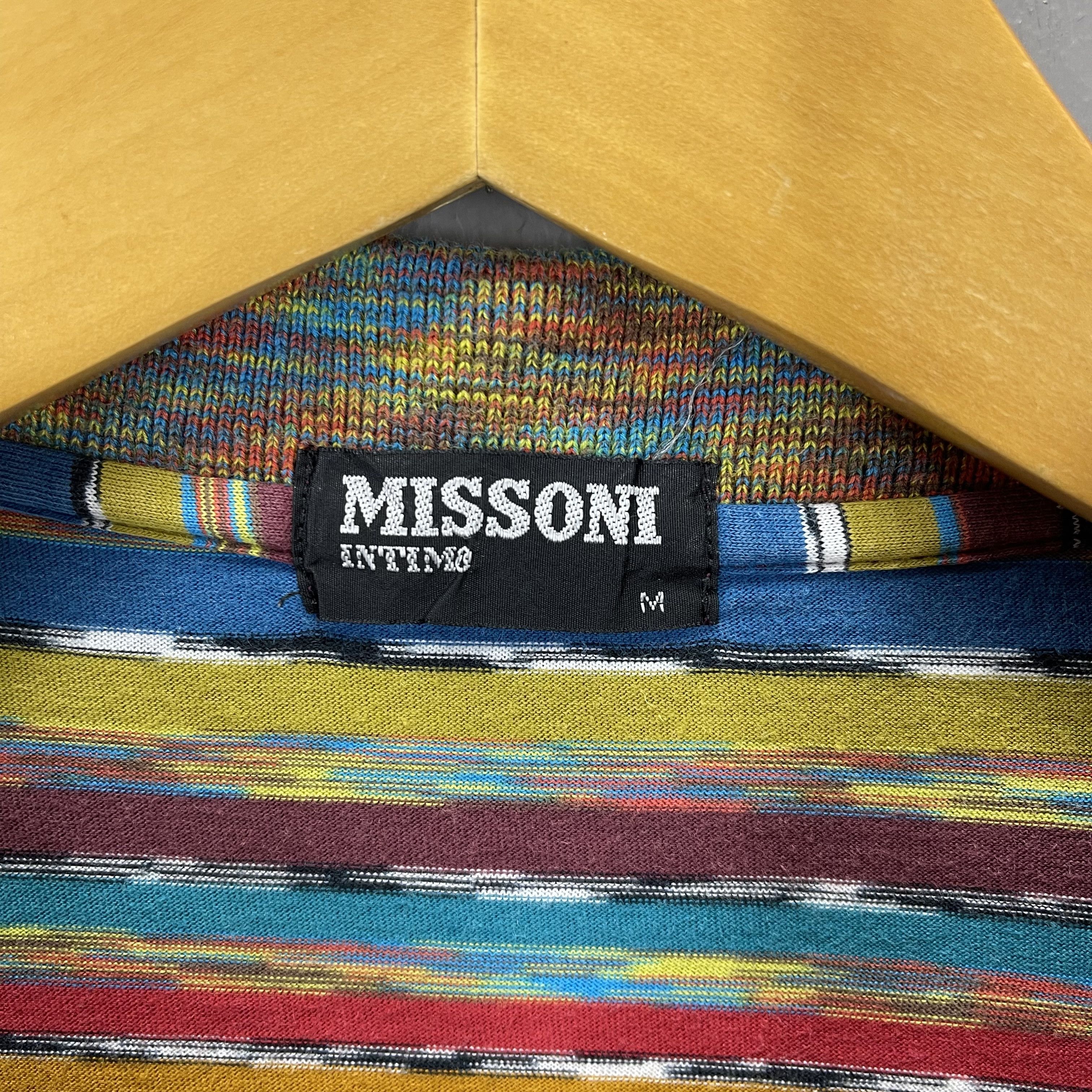 Missoni Vintage MISSONI INTIMO 1/3 Sleeve Polo T Shirt #1763/07 Size US M / EU 48-50 / 2 - 5 Thumbnail