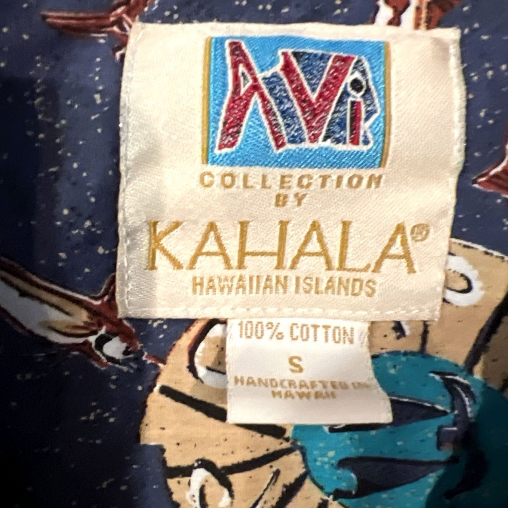 ALOHAS KAHALA HAWAIIAN ALOHA Button-Up Pocket SHIRT Small Blue Sailing Fishing Surfers Pattern Short Sleeve Men's Regular XS? Size US S / EU 44-46 / 1 - 5 Thumbnail