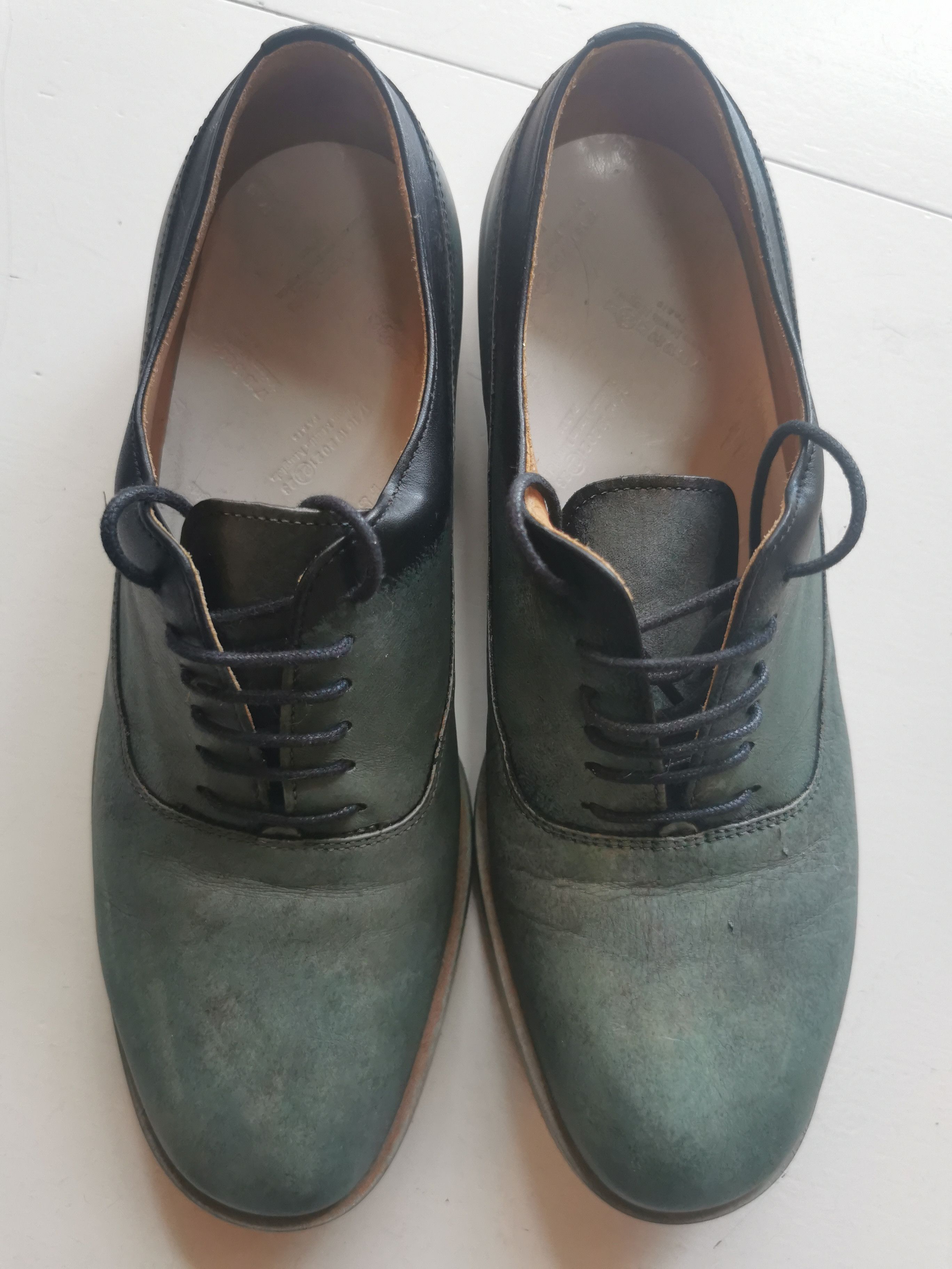 Maison Margiela MMM Green Painted Derbies - 39 Size US 6 / EU 39 - 2 Thumbnail