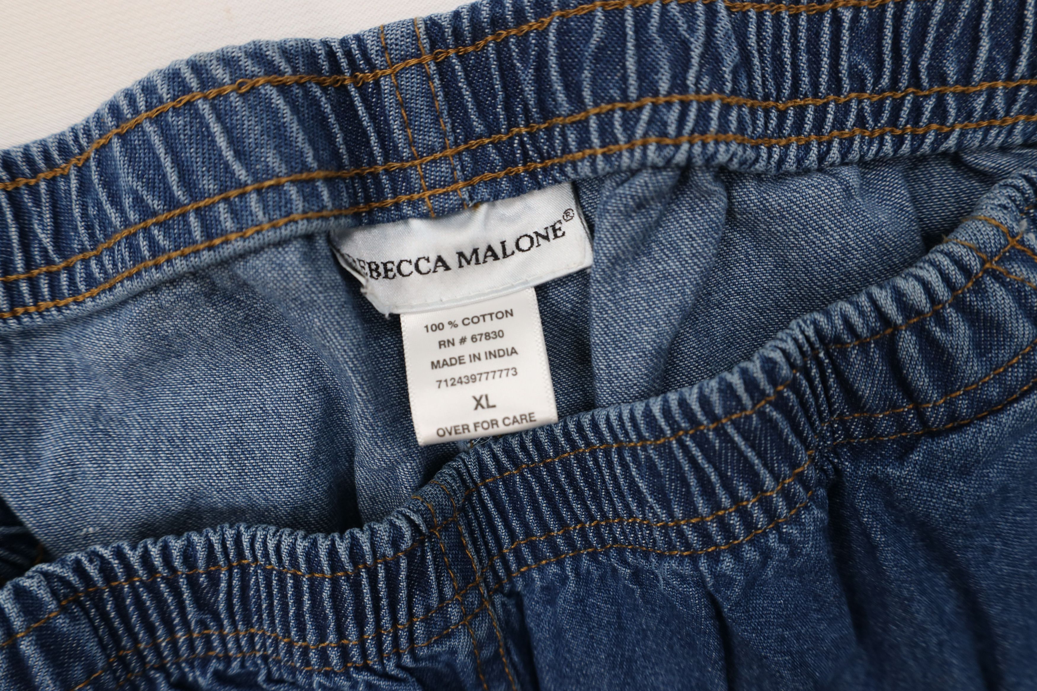 Vintage Deadstock Vintage 90s Y2K Babydoll Denim Jeans Blue Cotton Size 32" / US 10 / IT 46 - 7 Thumbnail