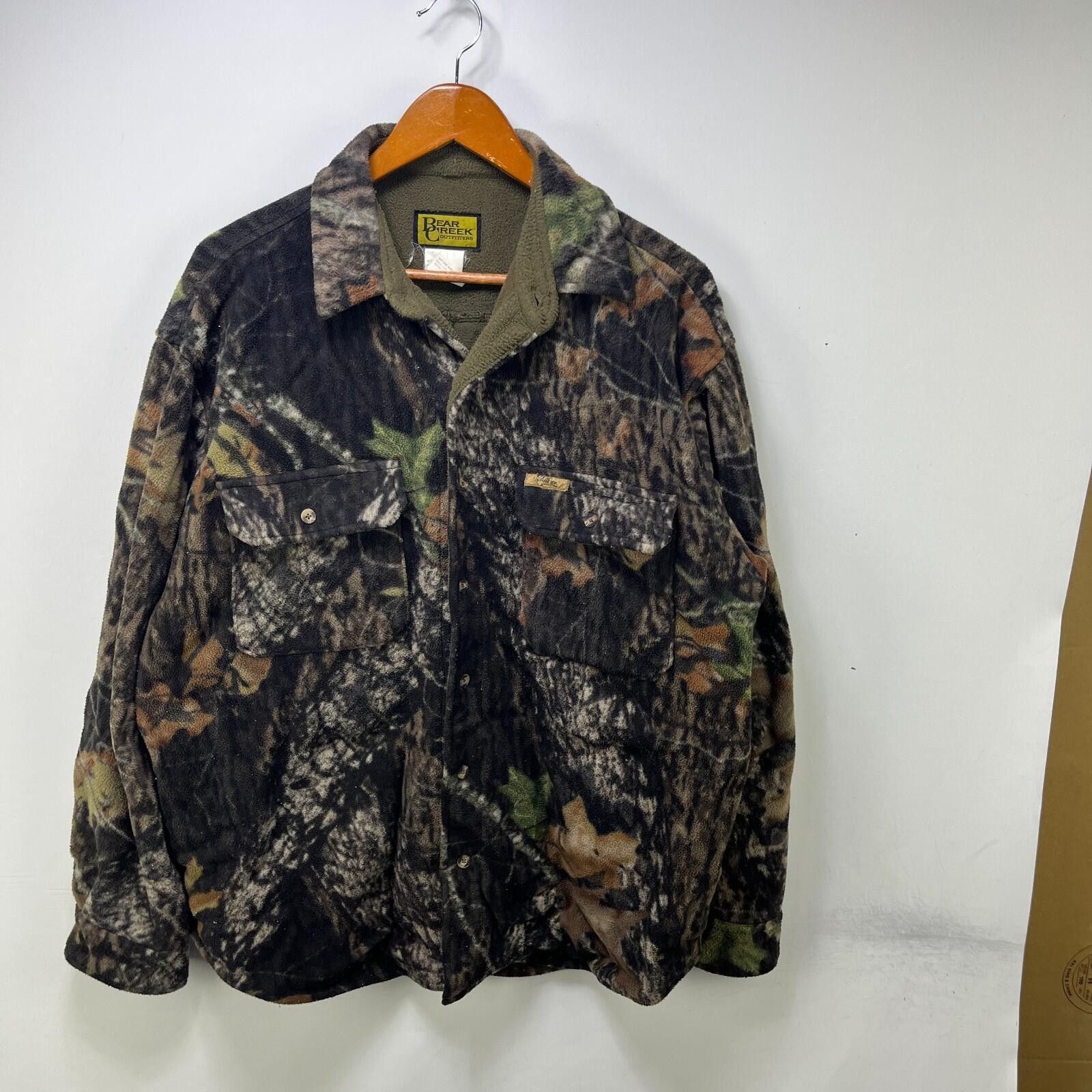 Vintage Vintage Real Tree Camo Fleece Button Up Sweater Large Size US L / EU 52-54 / 3 - 1 Thumbnail