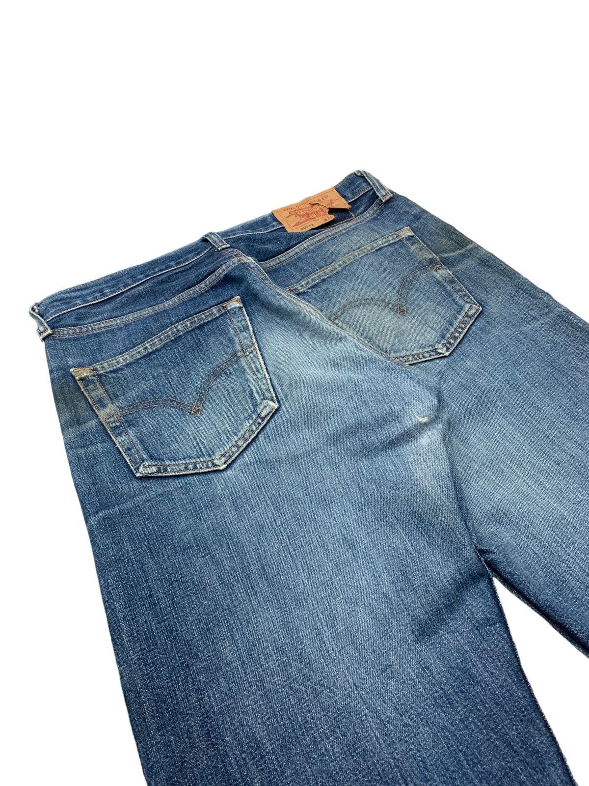 Levi's Levis 501 Buttonfly Distressed Whiskering Denim Pants (AB35) Size US 29 - 10 Thumbnail