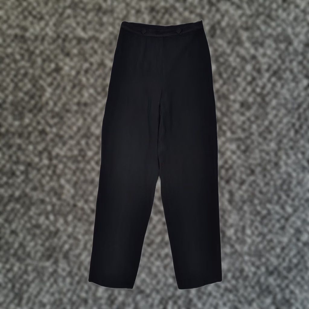 Vintage SUPERIOR Womens Pegged High Waist Casual Trousers IT 46 Large W28 L33 Black Size 36" / US 14 / IT 50 - 1 Thumbnail