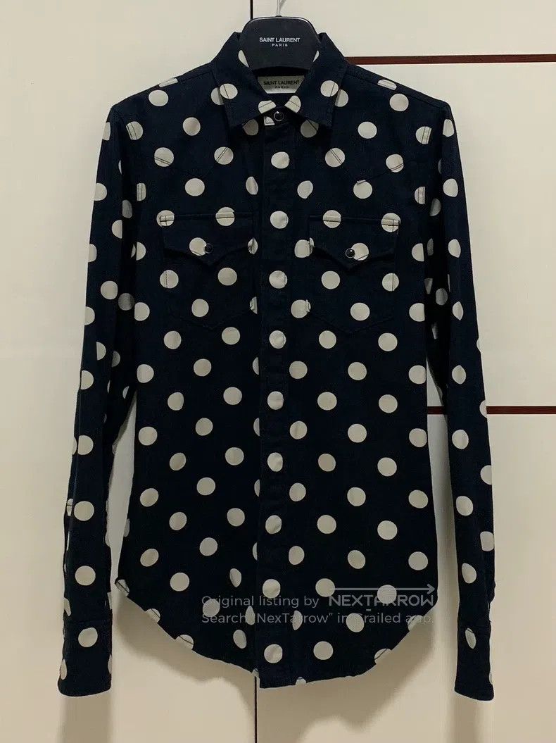 Saint Laurent Paris Saint Laurent Paris Double Pocket Cat-Eye扣Button Black and Size US S / EU 44-46 / 1 - 1 Thumbnail