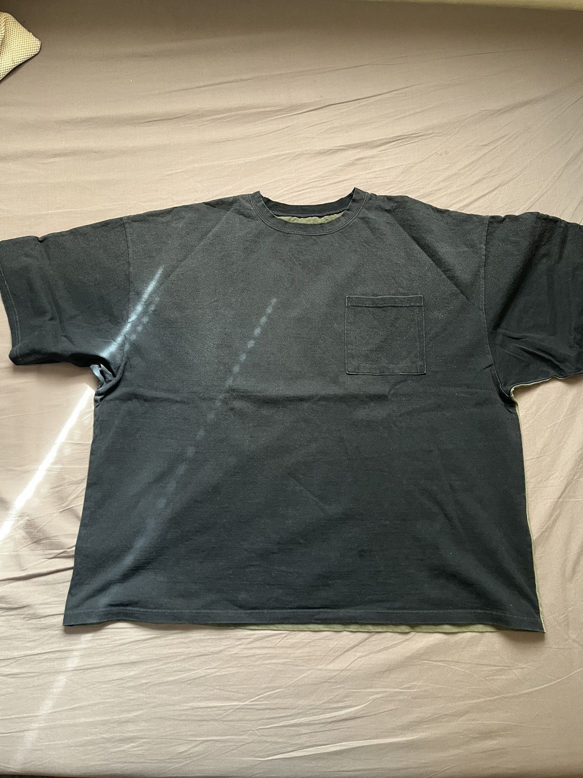 image of Kapital Big Pocket Skeketon 2-Tone T-Shirt in Black, Men's (Size 2XL)