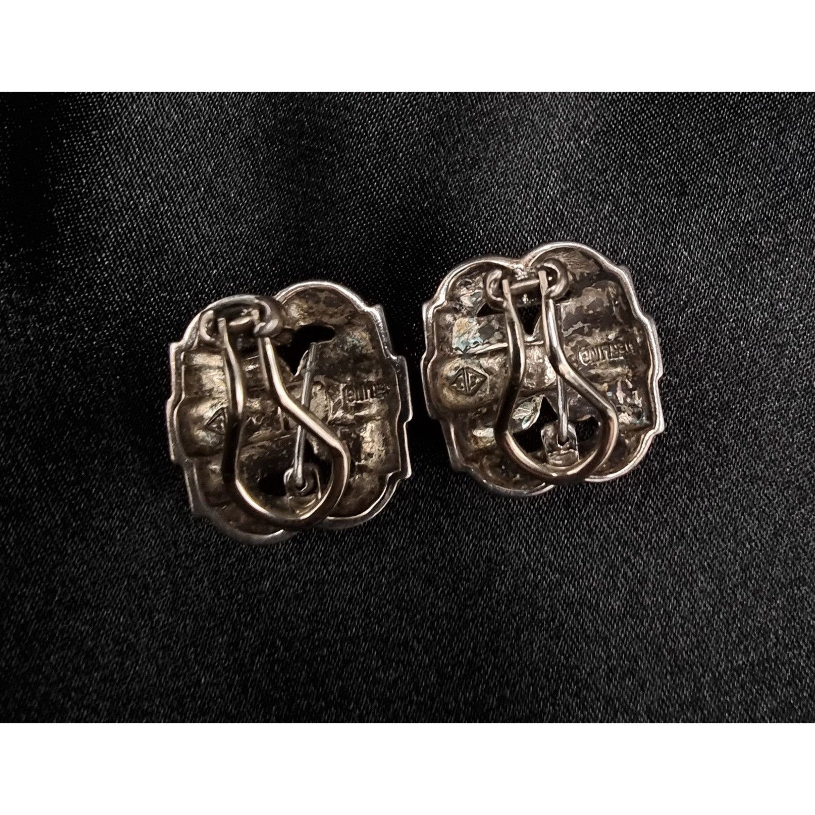 Vintage Judith Jack 925 Sterling Silver Vintage Marcasite Clip-On Ea Size ONE SIZE - 5 Thumbnail