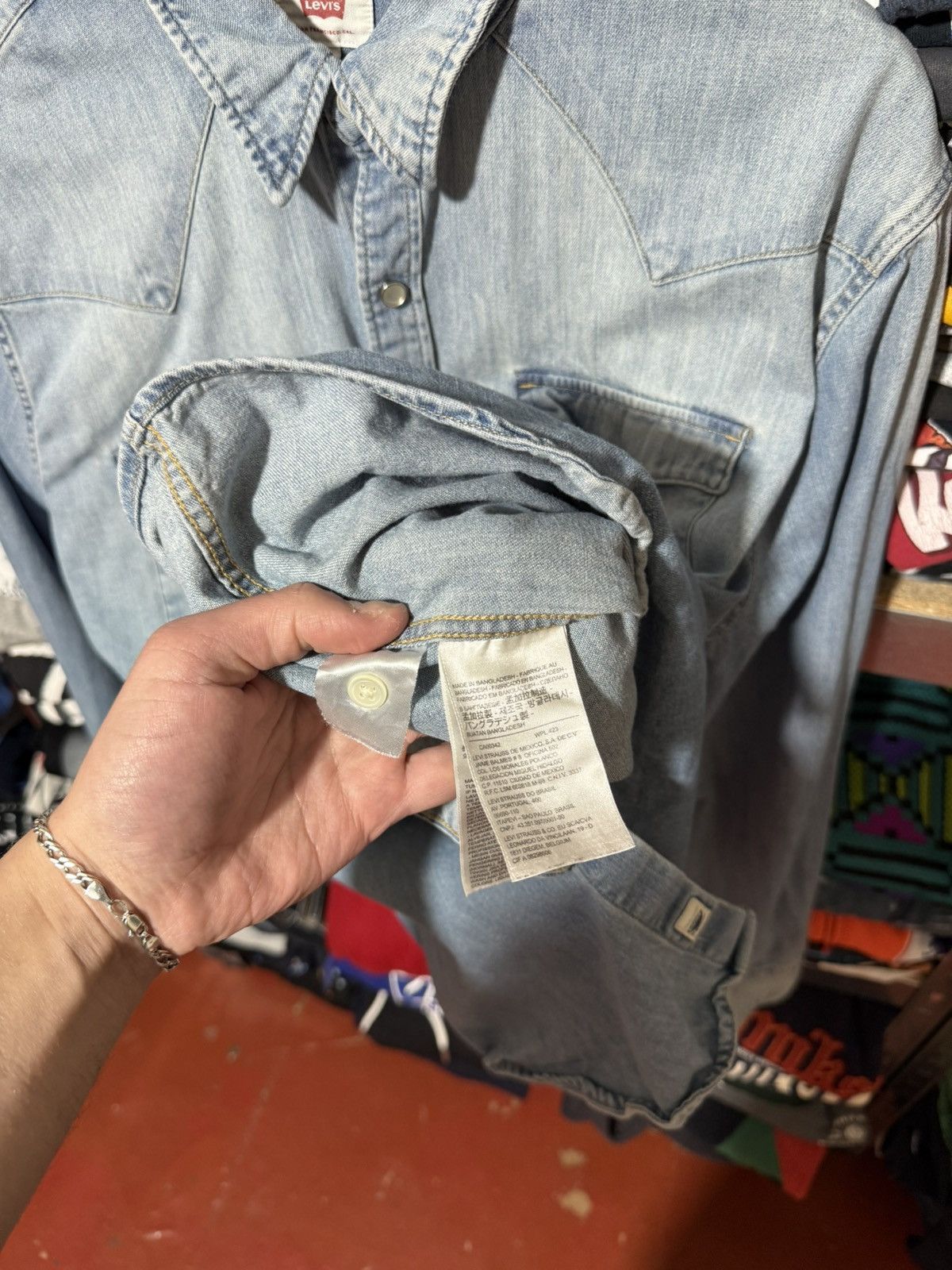 Levi's Vintage Levi's Denim Jeans Button Long Sleeve Shirt Y2K Hype Size US XL / EU 56 / 4 - 8 Thumbnail