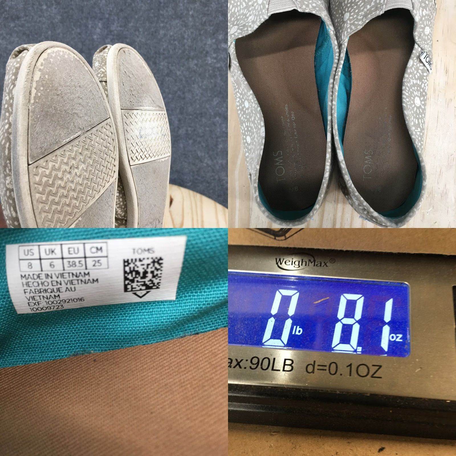 Toms TOMS Shoes Womens 8 Casual Slip-On Flats Multicolor Fabric Low Top Comfort Shoes Vol. 8 Women Slip-On Casual Flat Front White text Size M / US 6-8 / IT 42-44 - 9 Thumbnail