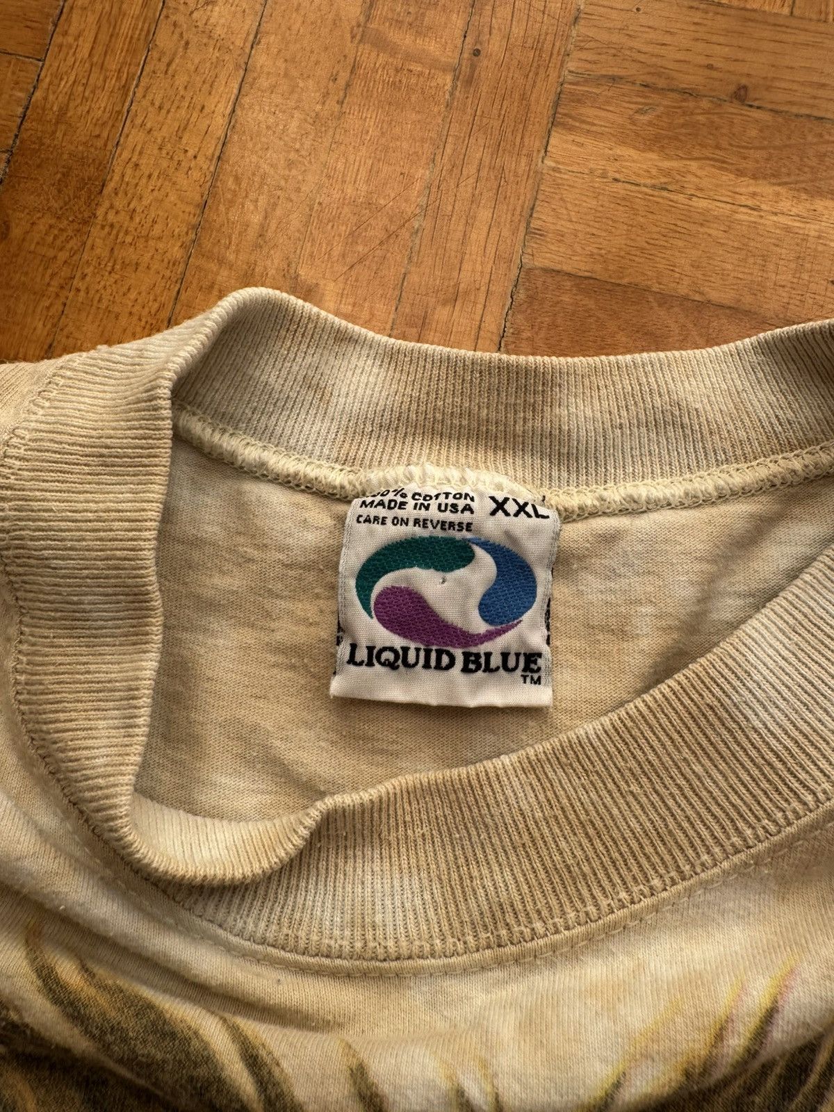 Liquid Blue Vintage T-Shirt Liquid Blue Made In Usa Lion 1994 Size US XXL / EU 58 / 5 - 5 Thumbnail