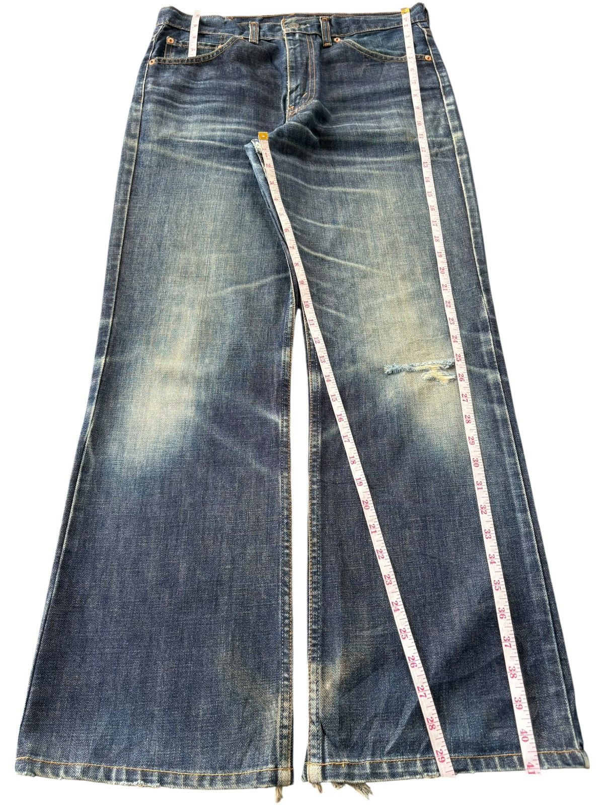 Levi's Vintage 90s Levis 517 Flare Mud Wash Distress Jeans Size US 33 - 8 Thumbnail