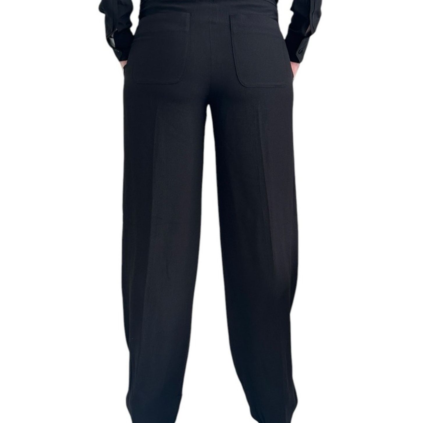 Nina Ricci FW11 Silk Wide leg Trousers Black FR 36 US 4 High rise Pleat Size 26" / US 2 / IT 38 - 5 Thumbnail