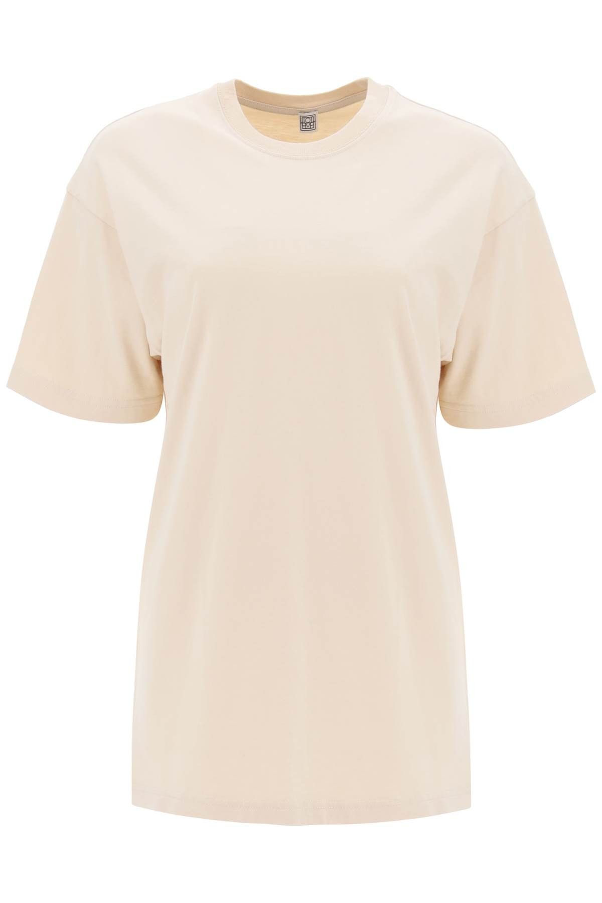 image of Toteme Oversized Straight T-Shirt in Pearl, Women's (Size Medium)