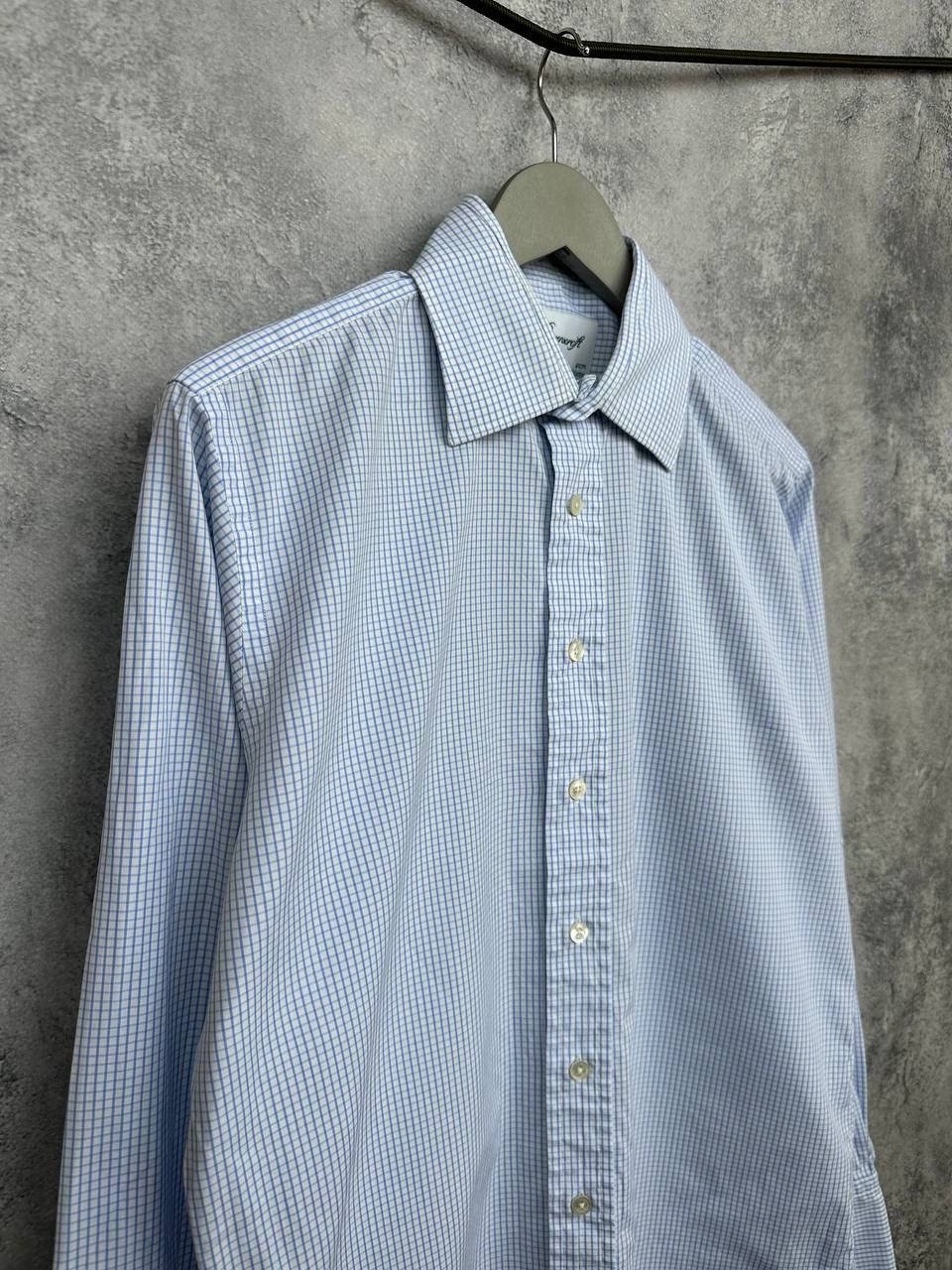 Ede & Ravenscroft Ede & Ravenscroft Button Up Dress Shirt Oxford Micro Check Size US L / EU 52-54 / 3 - 3 Thumbnail