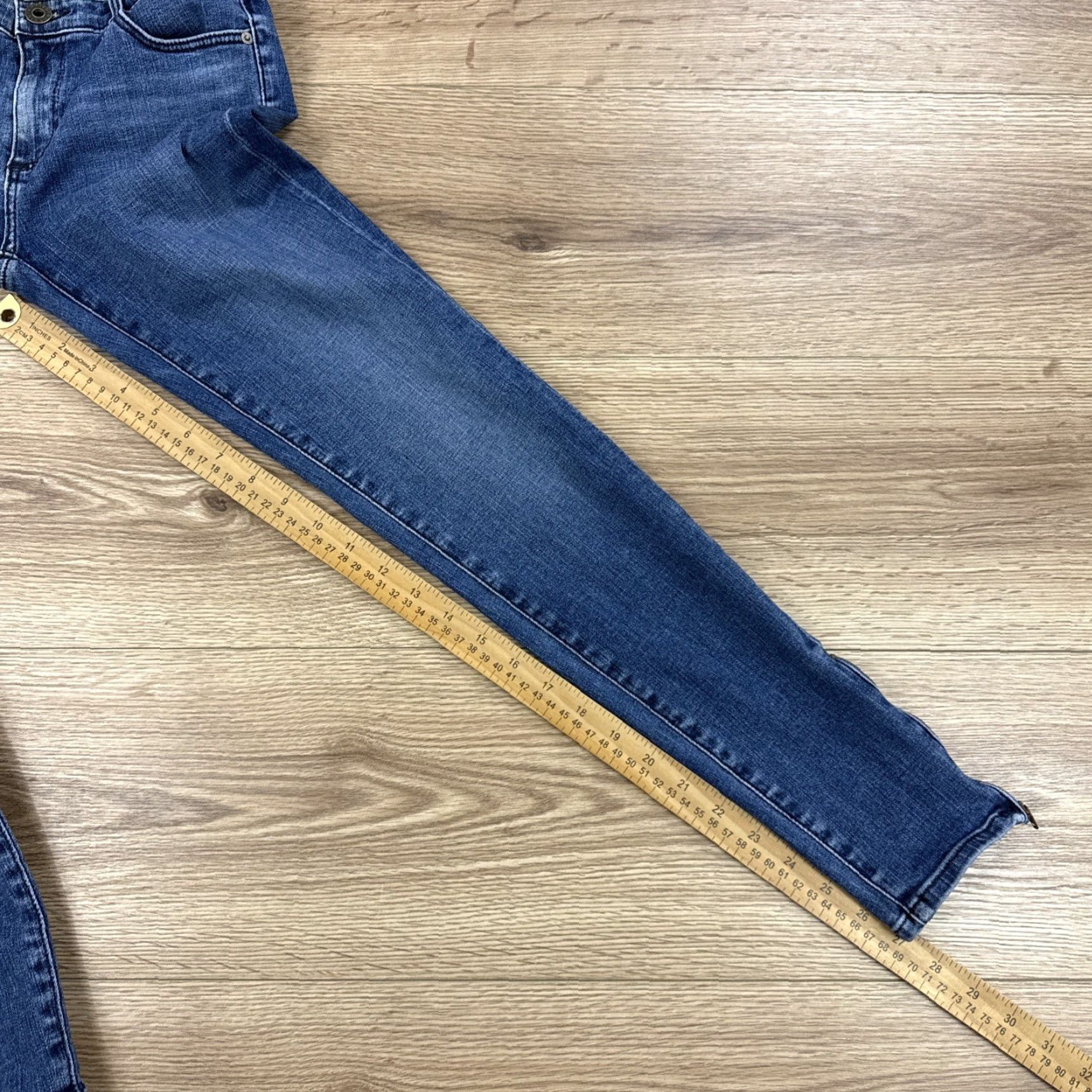 Denime AG Adriano Goldschmied Jeans Womens Blue 27 The Zip Up Legging Ankle Denim Size 27" / US 4 / IT 40 - 7 Thumbnail