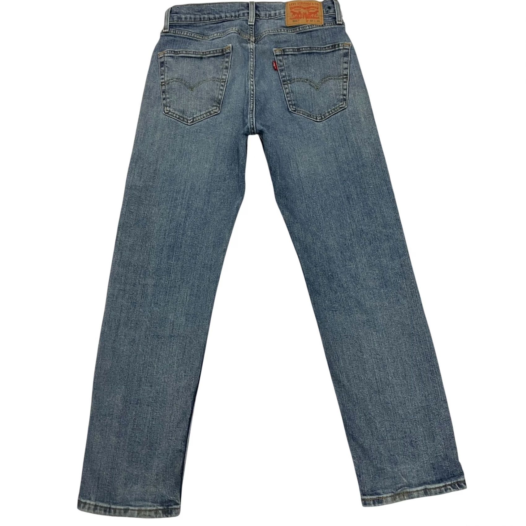 Levi's VINTAGE Levi's 505 Jeans Mens 32W 29L Blue Regular Straight Leg Stretch Denim Red Tab 90s Size US 32 / EU 48 - 5 Thumbnail