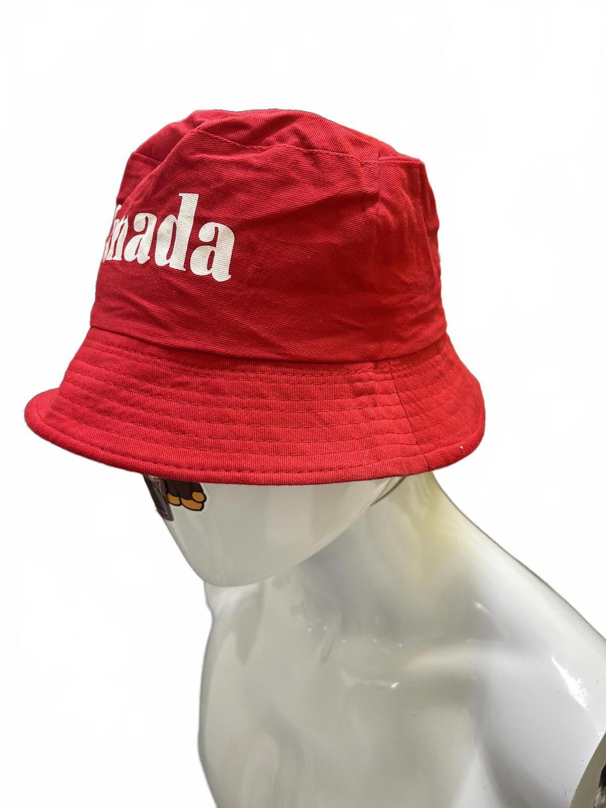 Designer Canada Red Bucket Hat Size ONE SIZE - 3 Thumbnail