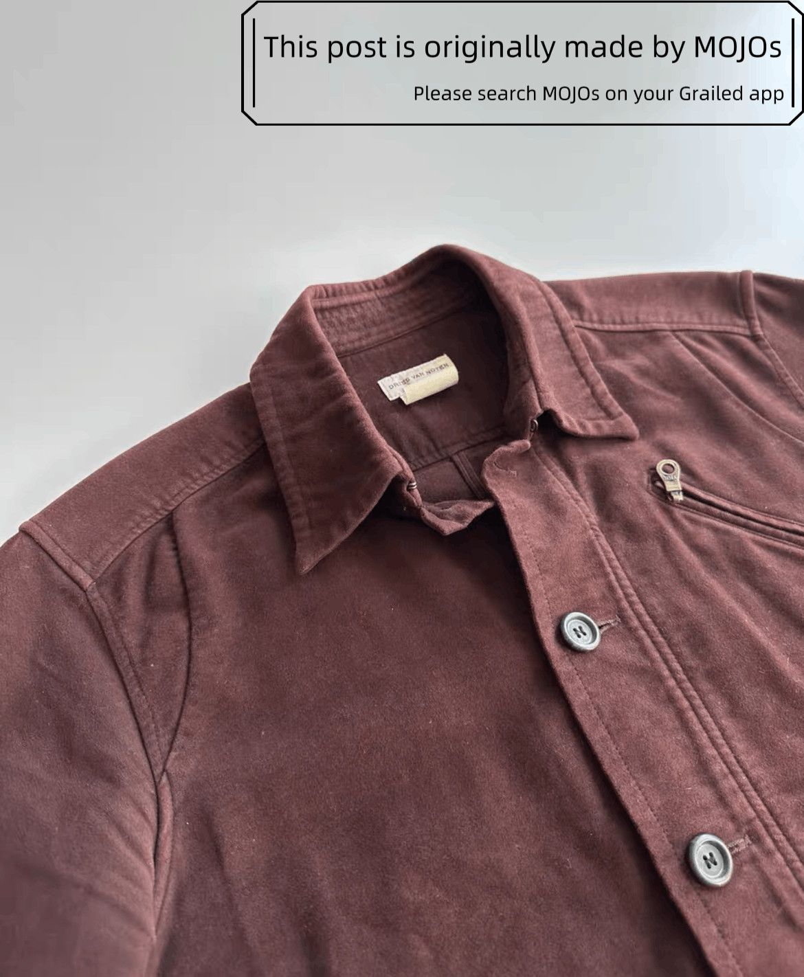 Dries Van Noten Sz 46 Dries Van Noten Moleskin Shirt Jacket mojos Size US S / EU 44-46 / 1 - 4 Thumbnail