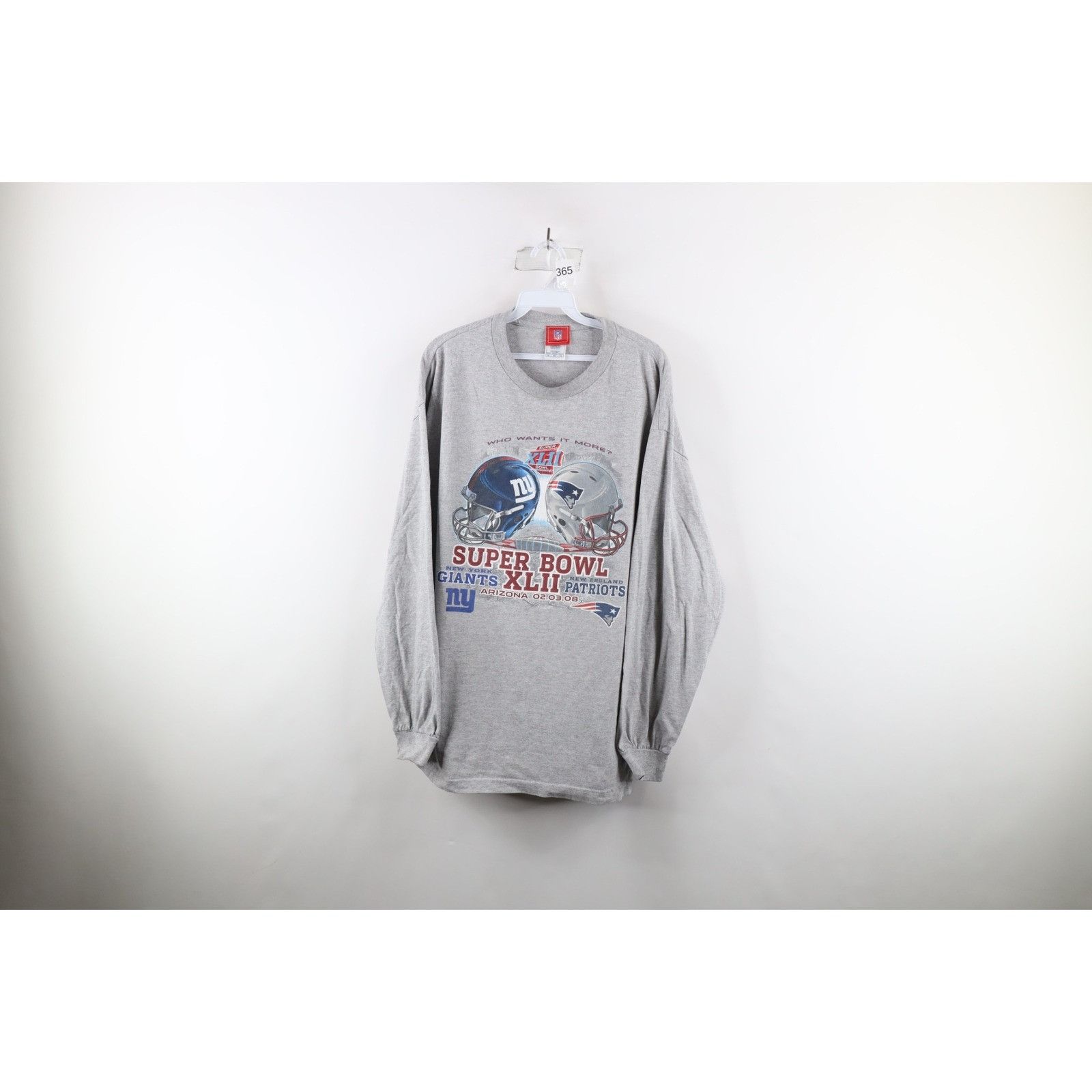 Vintage Vintage Super Bowl XLII New England Patriots T-Shirt Size US XL / EU 56 / 4 - 1 Thumbnail