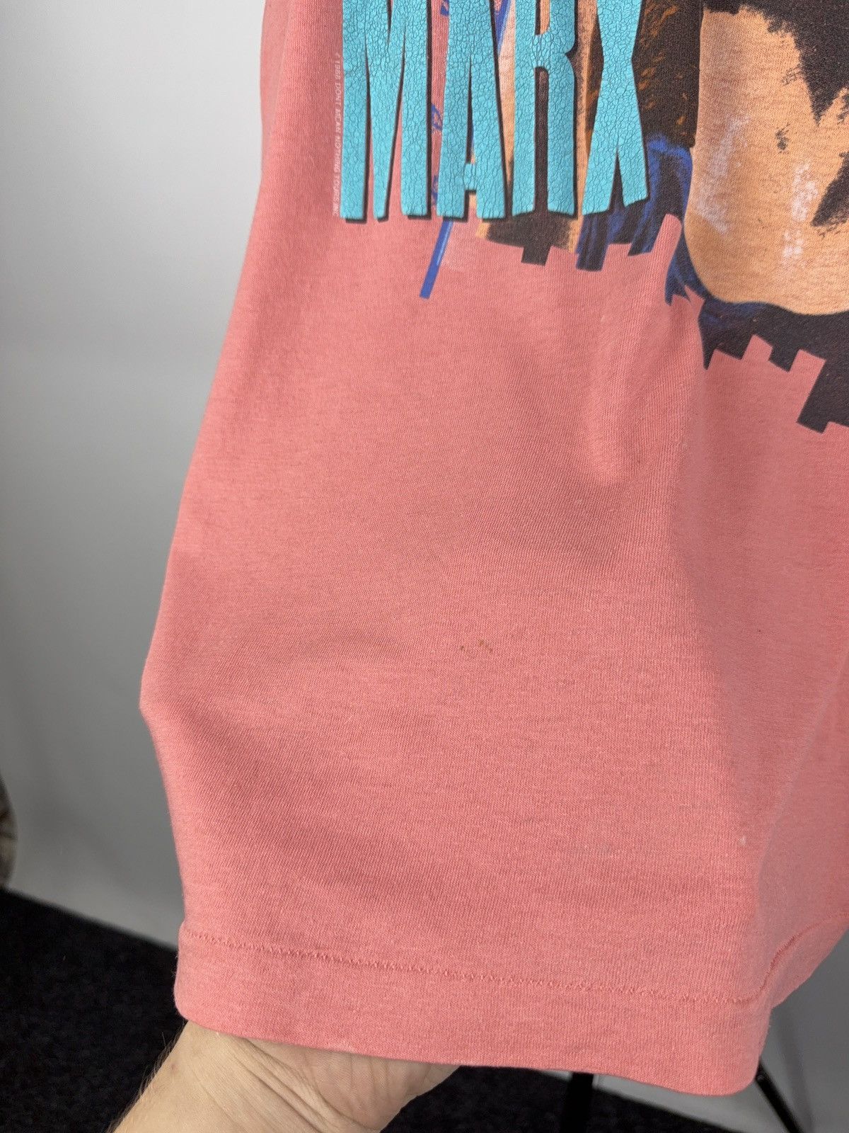 Band Tees Rare 1988 Richard Marx Tour Tee Pink Cracked Print USA Size US L / EU 52-54 / 3 - 3 Thumbnail