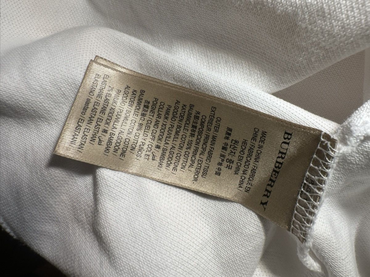 Burberry Burberry White Piqué Polo L — Animal Patch, Check Placket Size US L / EU 52-54 / 3 - 7 Thumbnail
