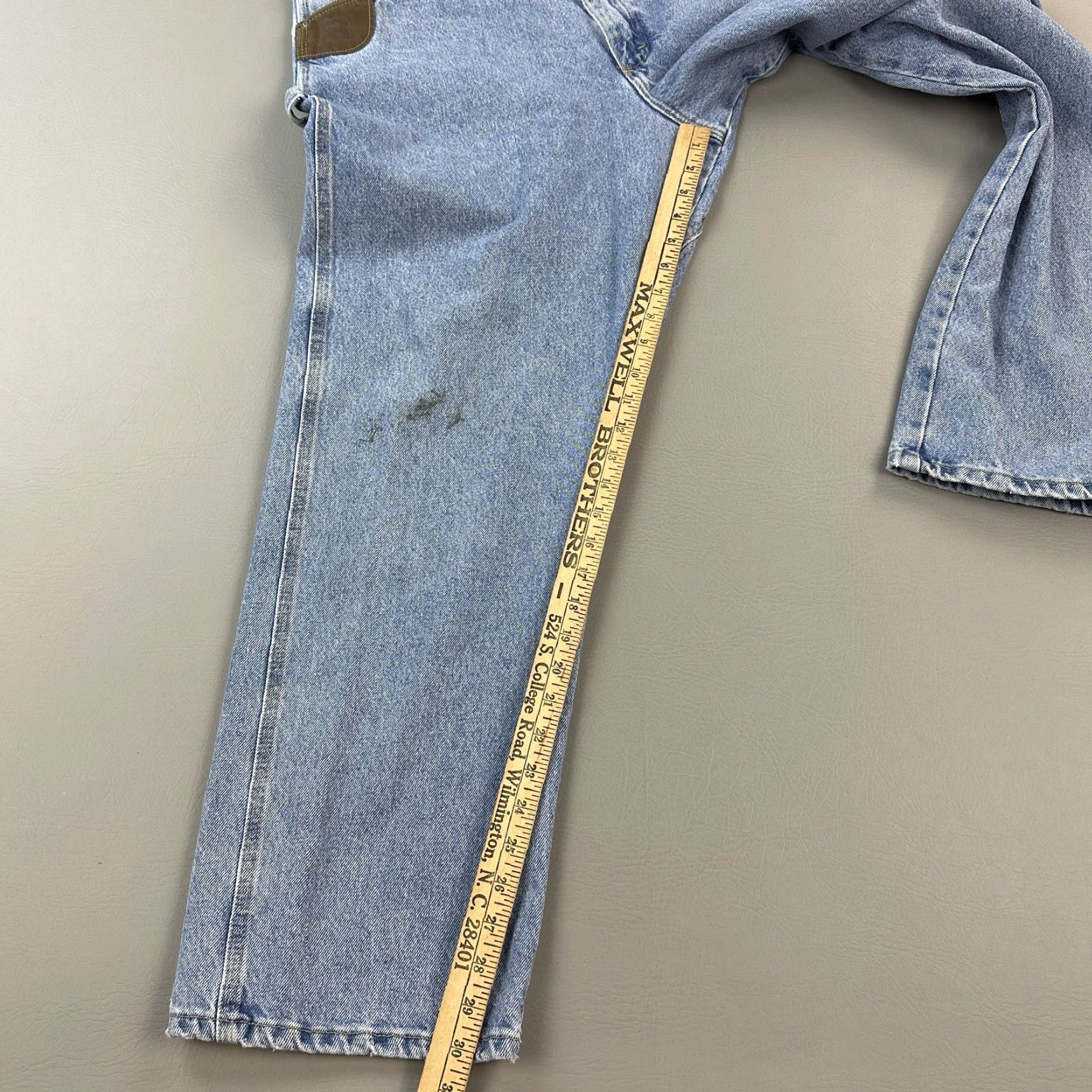 Wrangler Wrangler Riggs Jeans Mens 38x30 Blue Relaxed Fit Workhorse Carpenter Workwear Jeans Size US 38 / EU 54 - 2 Thumbnail