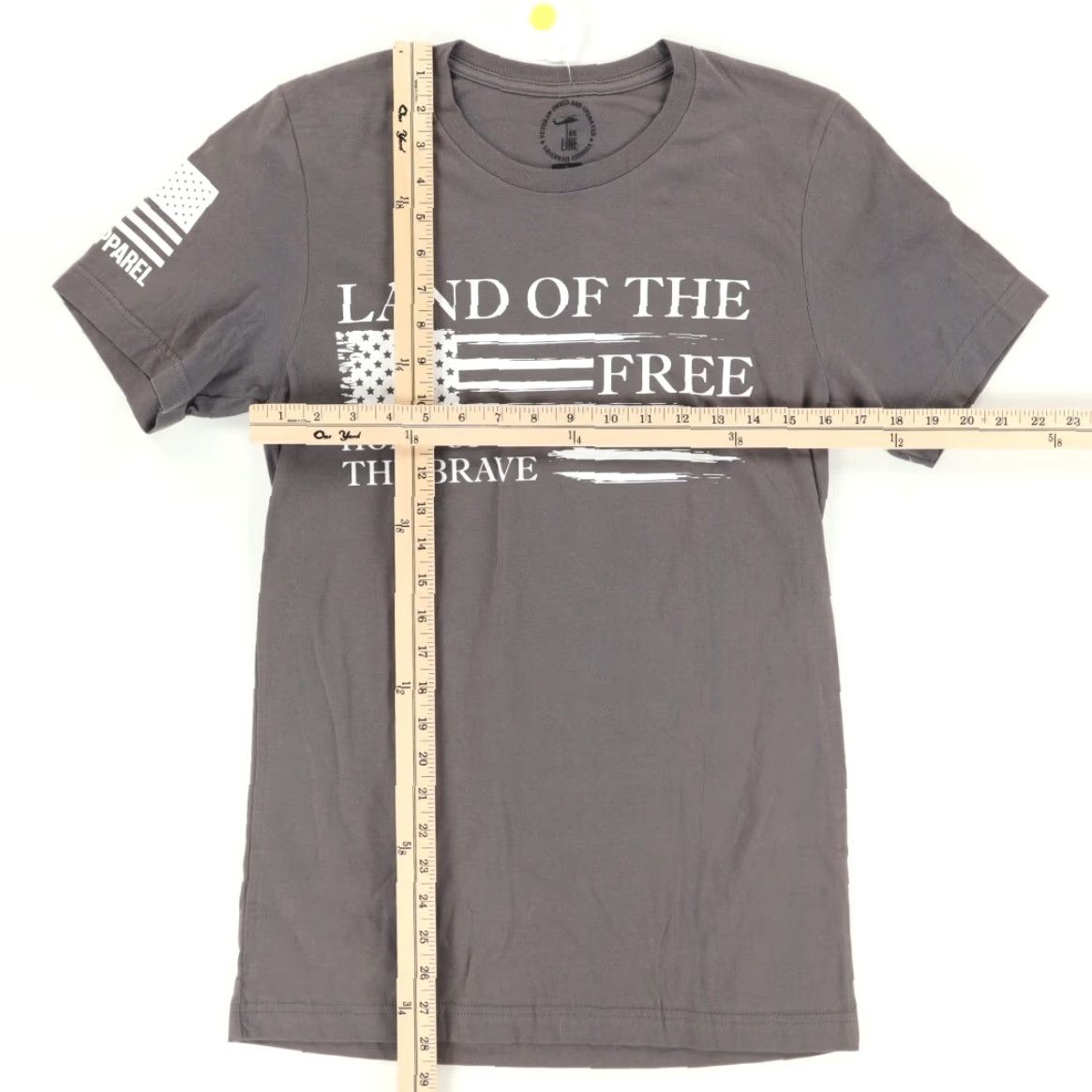 Vintage Nine Line Veteran USA Solid T-Shirt Gray Men's S Shirt Size US S / EU 44-46 / 1 - 3 Thumbnail