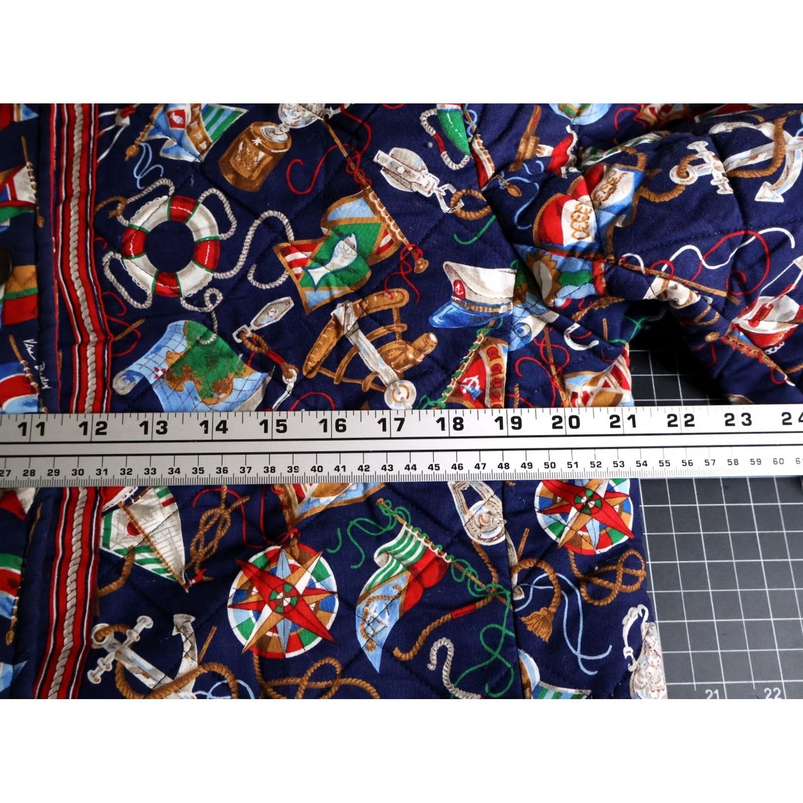 Vera Bradley Vera Bradley Nautical Quilted Jacket Womens Large Padded Blue Casual Apparel Size L / US 10 / IT 46 - 5 Thumbnail