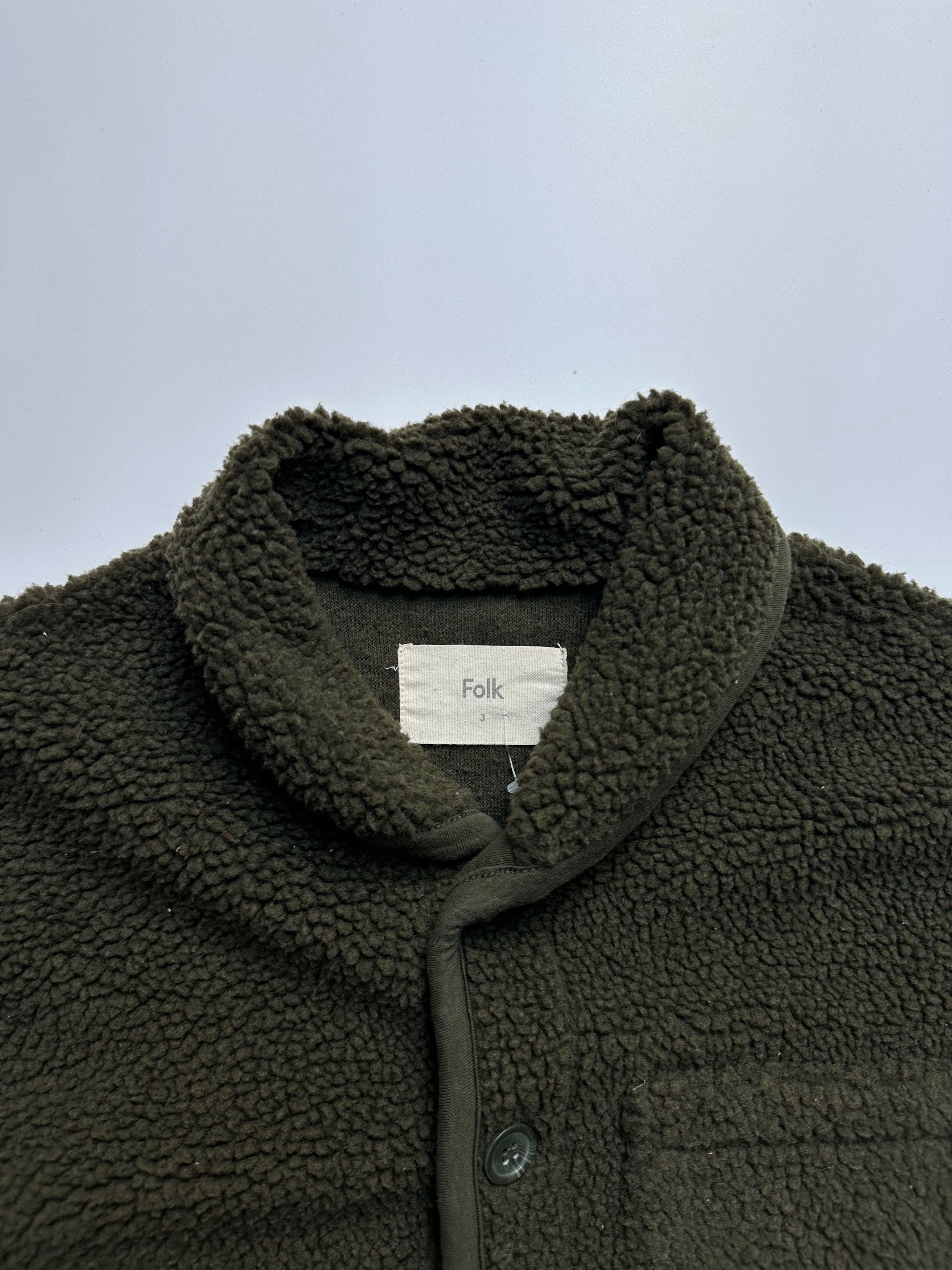 Folk Folk Design Teddy Fleece Sherpa Overshirt Pocket Jacket Size US M / EU 48-50 / 2 - 5 Thumbnail