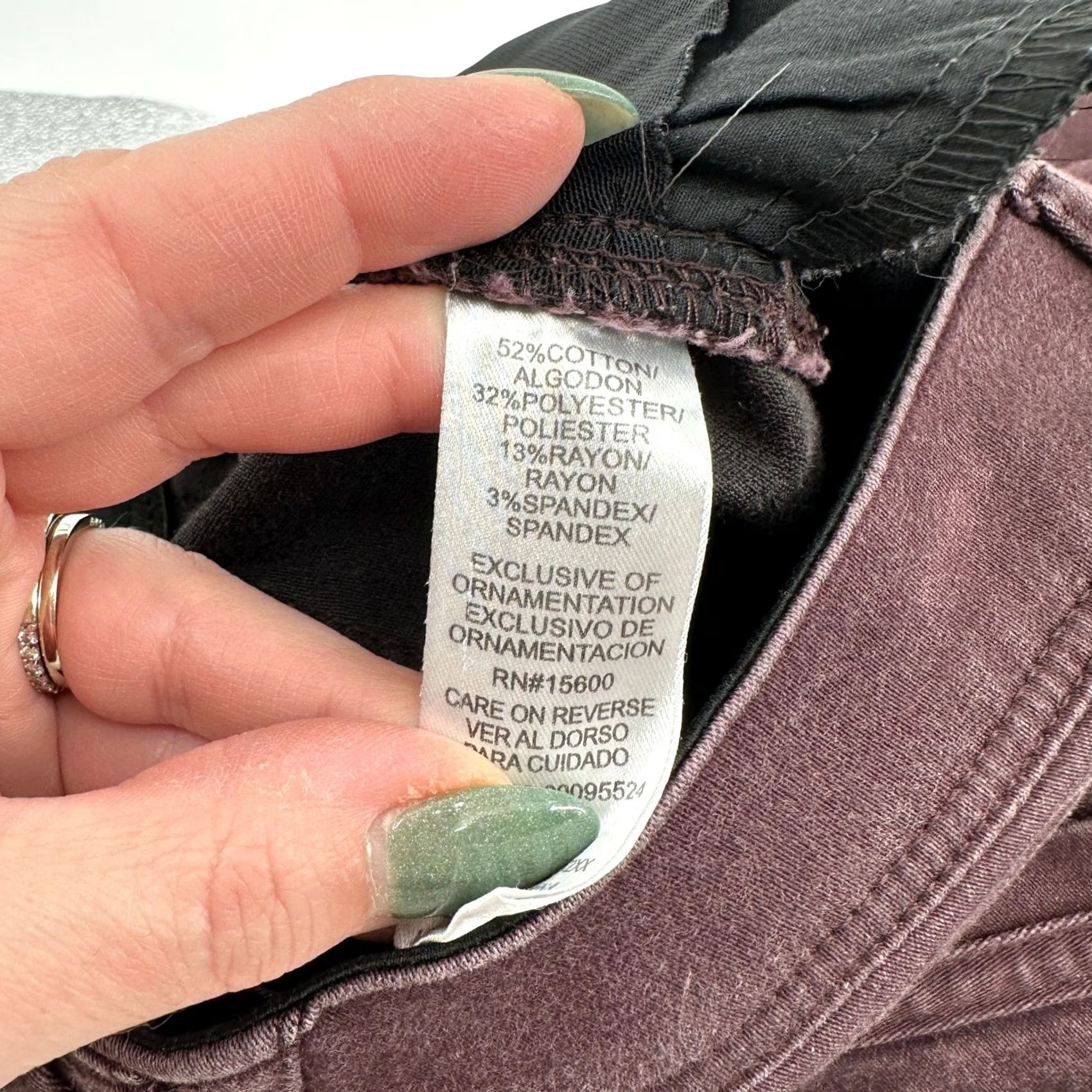 Vintage Democracy Jeans Burgundy Skinny Jeans Women's Size 2 Denim Stretch 5-Pocket Design Slimming Comfort Size 26" / US 2 / IT 38 - 4 Thumbnail