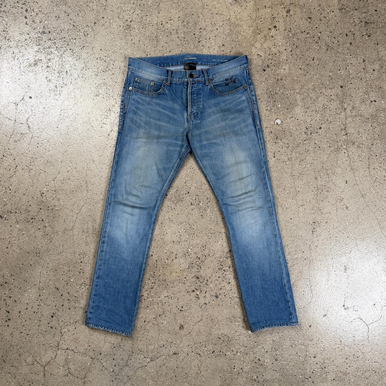 Saint Laurent Paris Saint Laurent D02 Embroidered Jeans Size US 31 - 1 Thumbnail