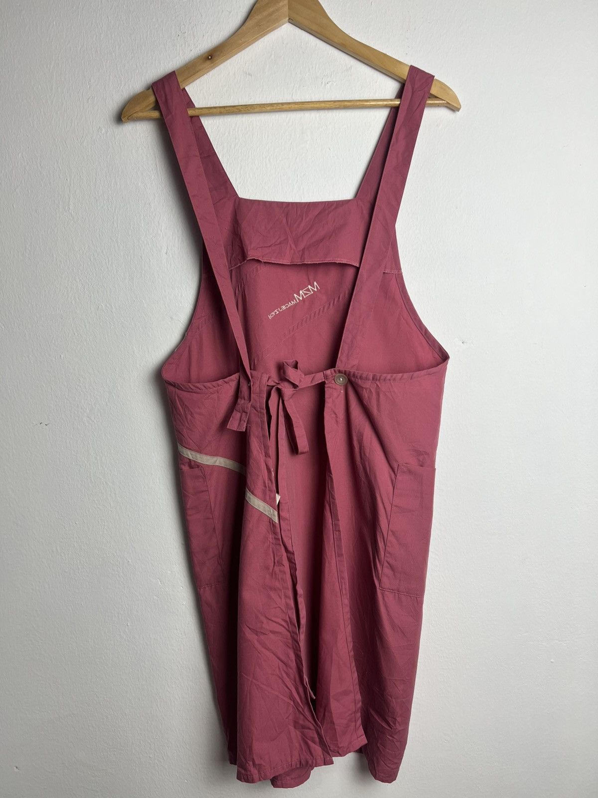 Japanese Brand MZM MACIEJZYCH Japan Pink Bib Apron Size ONE SIZE - 2 Thumbnail