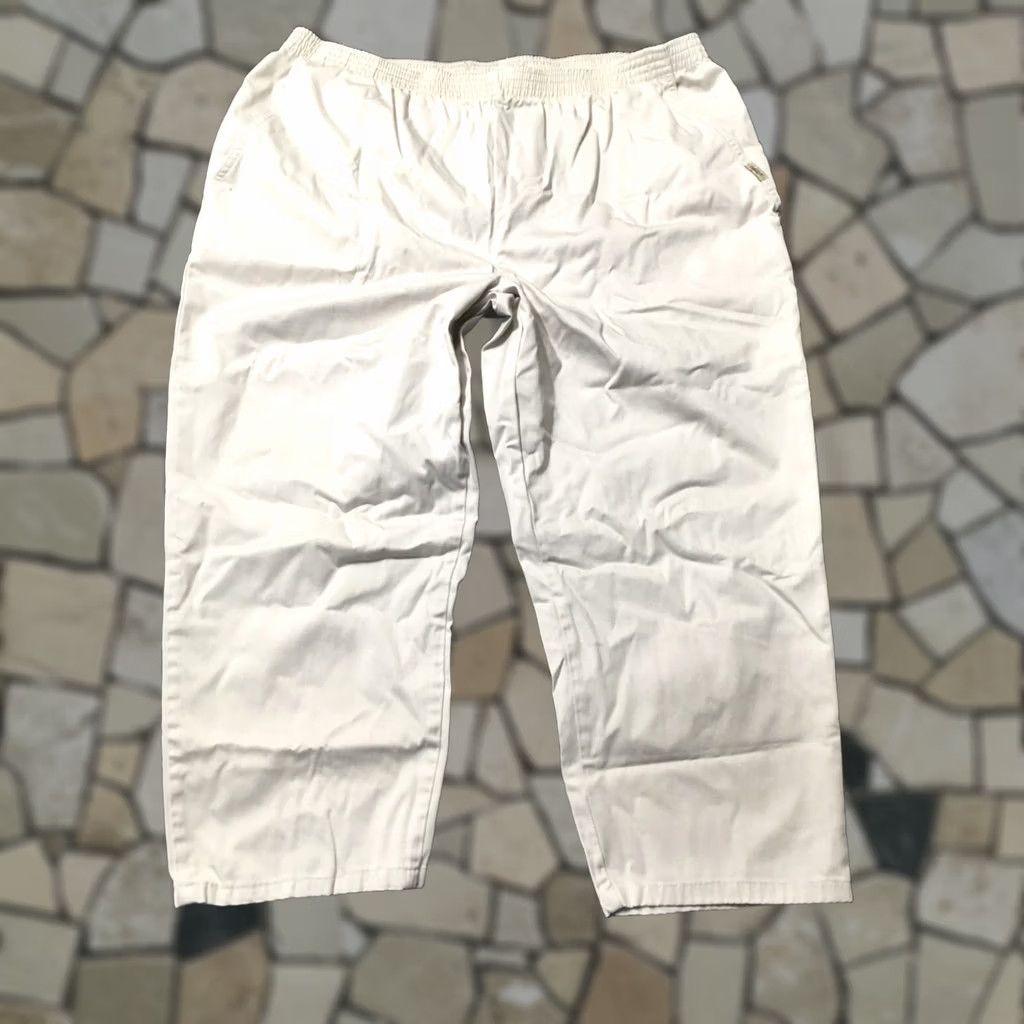 Vintage VINTAGE CHIC 90s relax WIDE-LEG beige PANTS WOMENS 20W 38 waist 25 inseam Size 42" / US 20 - 1 Thumbnail