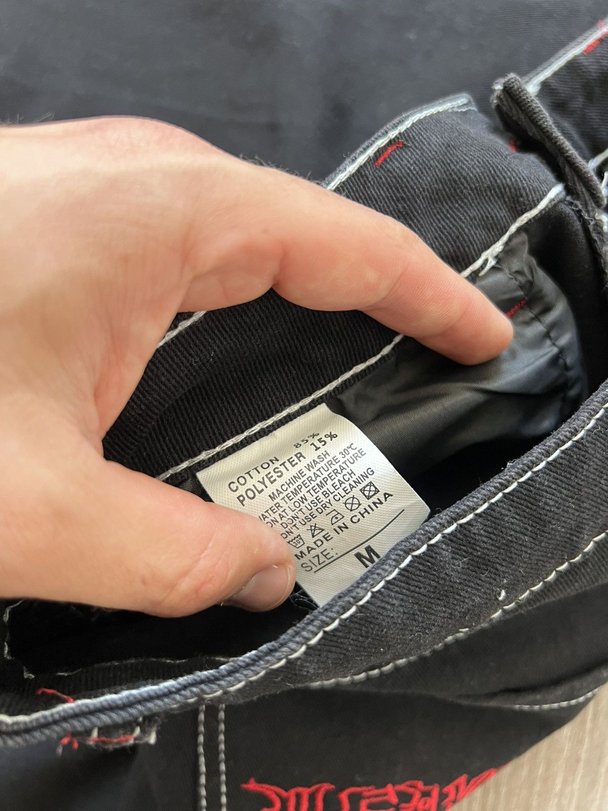 Other Avant Garde Opium Black Denim HCH Heaven Knit Japan Jeans Size US 34 / EU 50 - 16 Thumbnail