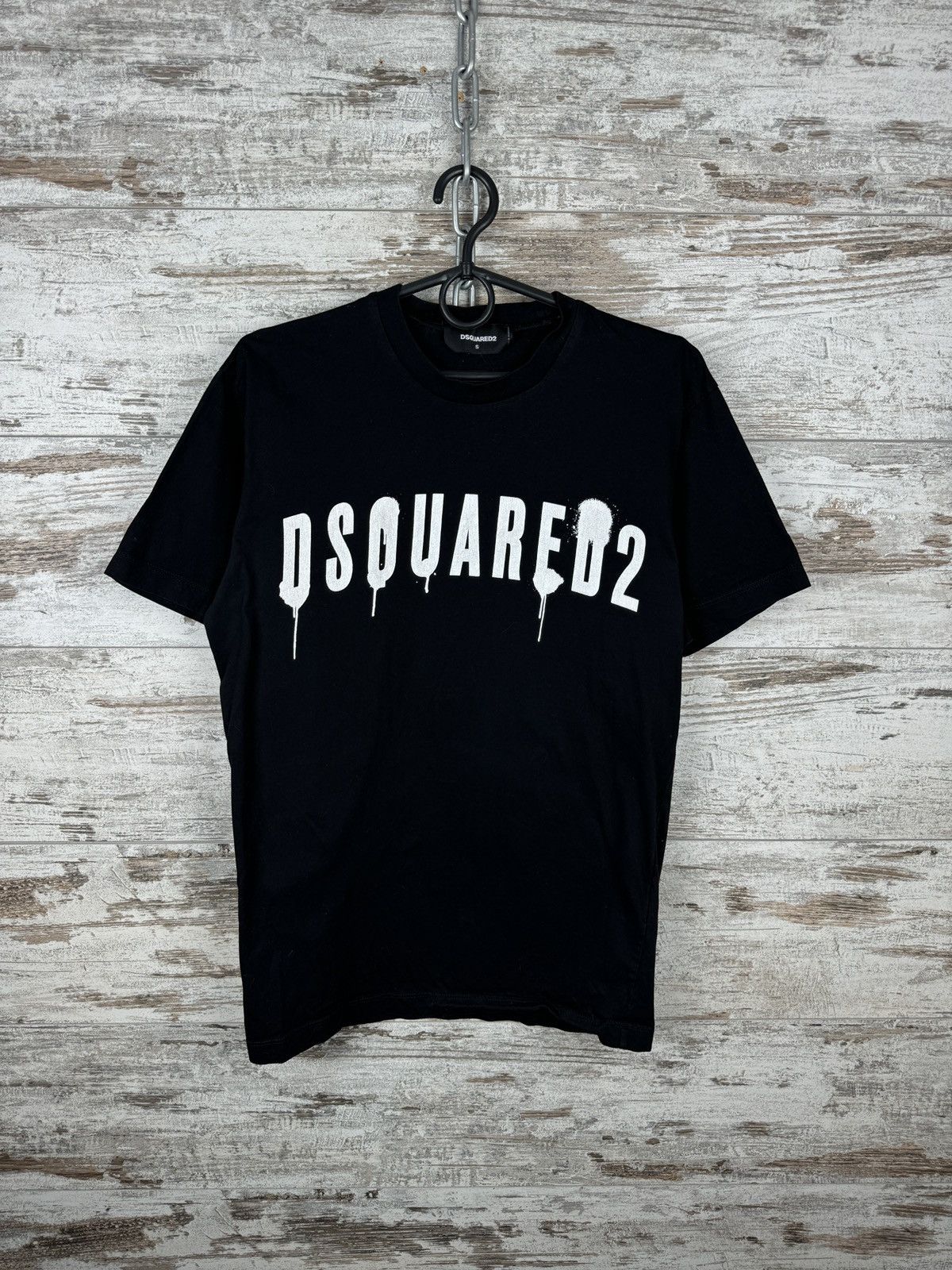 Dsquared2 Mens Dsquared2 T-shirt luxury tee overprint big logo black Size US S / EU 44-46 / 1 - 2 Thumbnail
