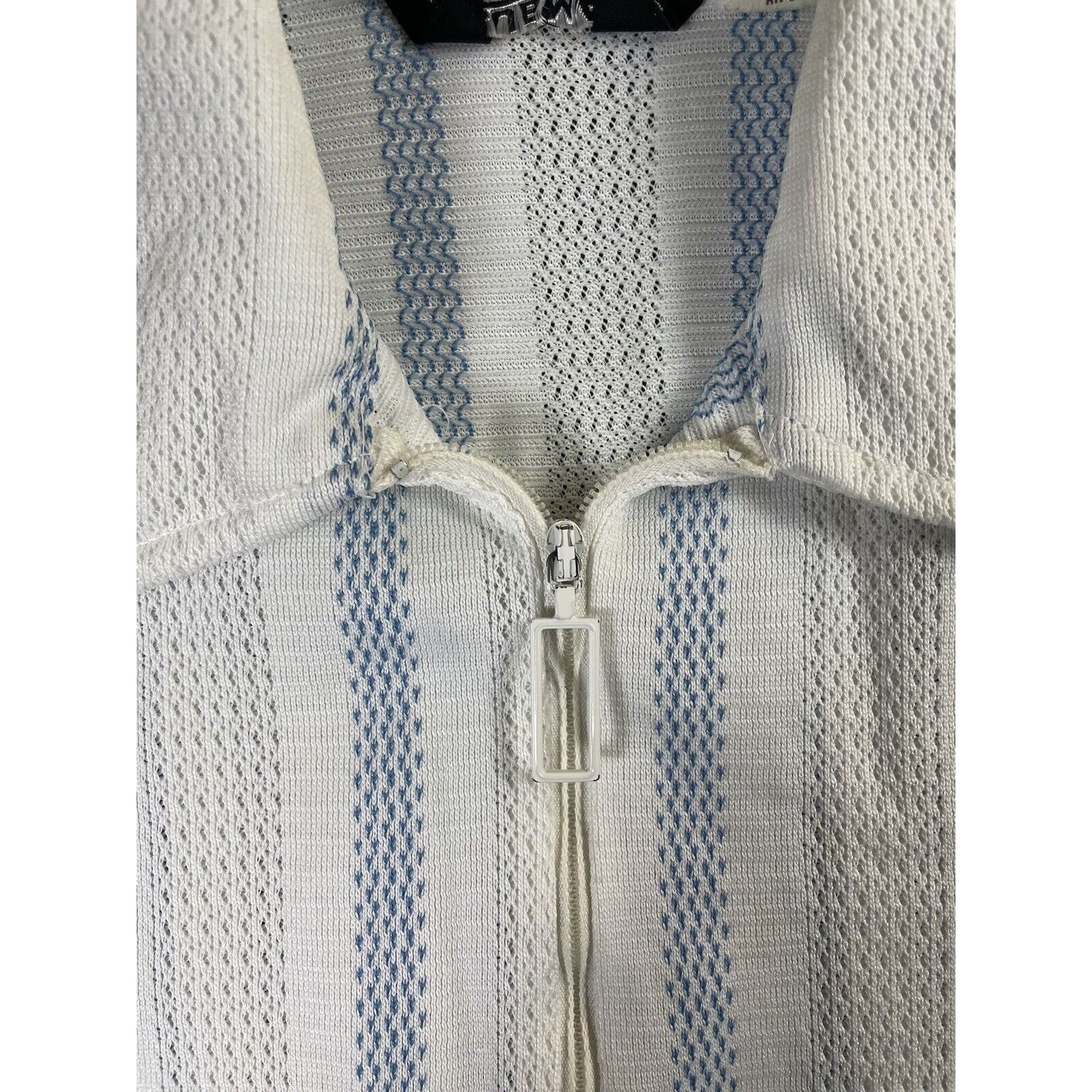 Vintage Vintage 70s Mobster Gangster Italian Medium White Blue Shirt Size US M / EU 48-50 / 2 - 3 Thumbnail