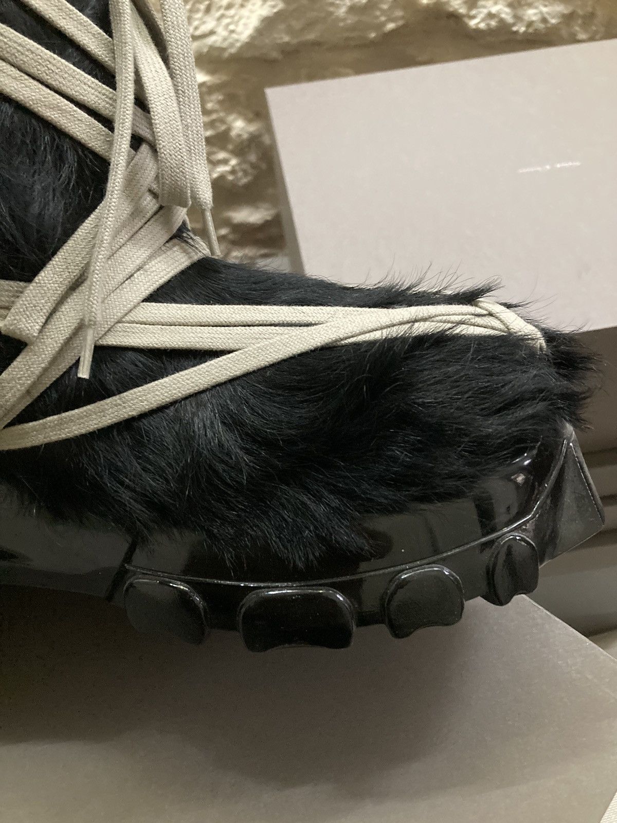 Rick Owens NEW Men’s Black Polished Pony Lunar Boots by Rick Owens Size US 9 / EU 42 - 7 Thumbnail