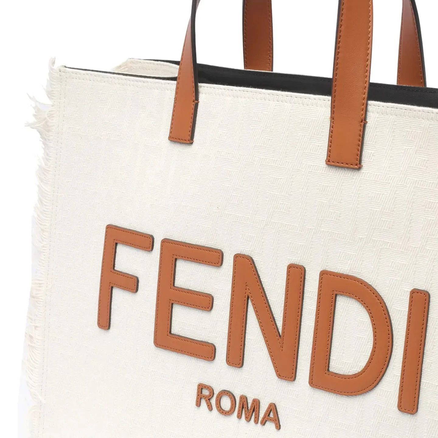 Fendi o1y0925 Size : OS / Logo Handbag in Ivory/Brown Size ONE SIZE - 4 Thumbnail