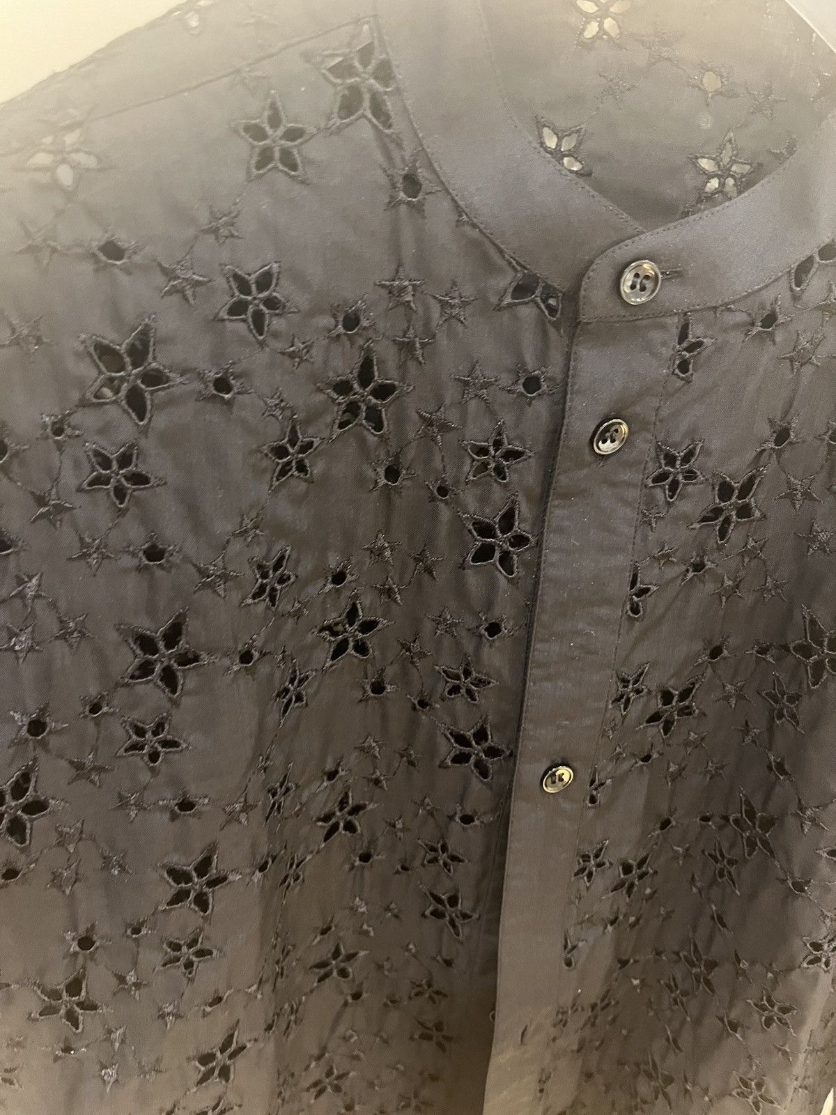 Saint Laurent Paris Star embroidery eyelet shirt collar size38 Size US S / EU 44-46 / 1 - 10 Thumbnail