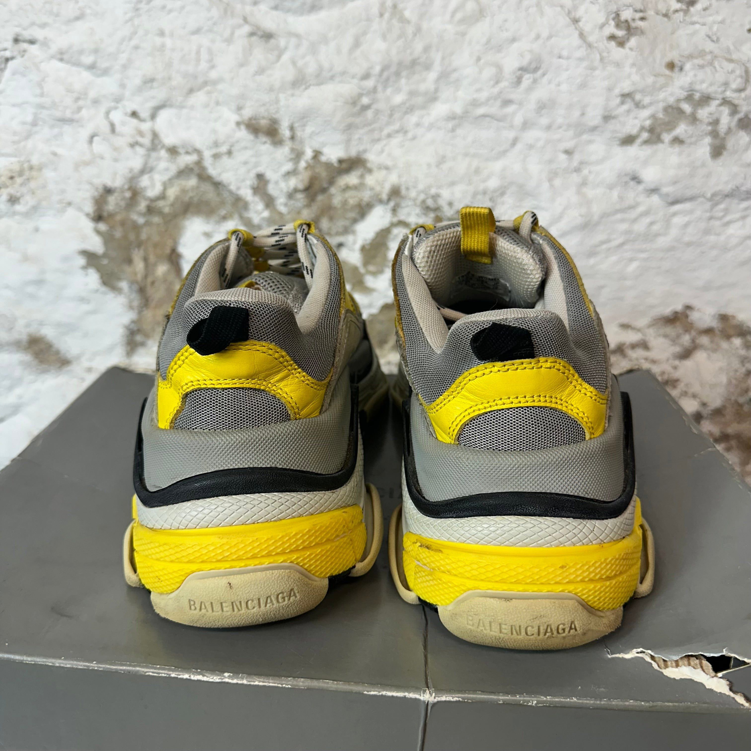 Balenciaga Balenciaga Triple S Gray Yellow Sz 6.5 (39) Size US 6.5 / EU 39-40 - 5 Thumbnail