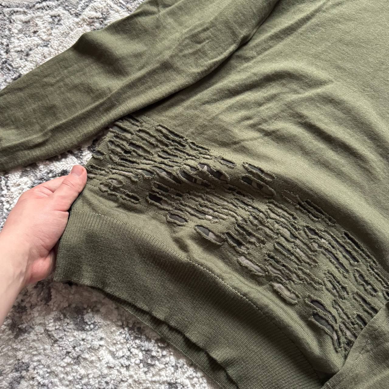 Stone Island Stone Island Knitted Distressed Camouflage Custom Sweater Size US S / EU 44-46 / 1 - 5 Thumbnail